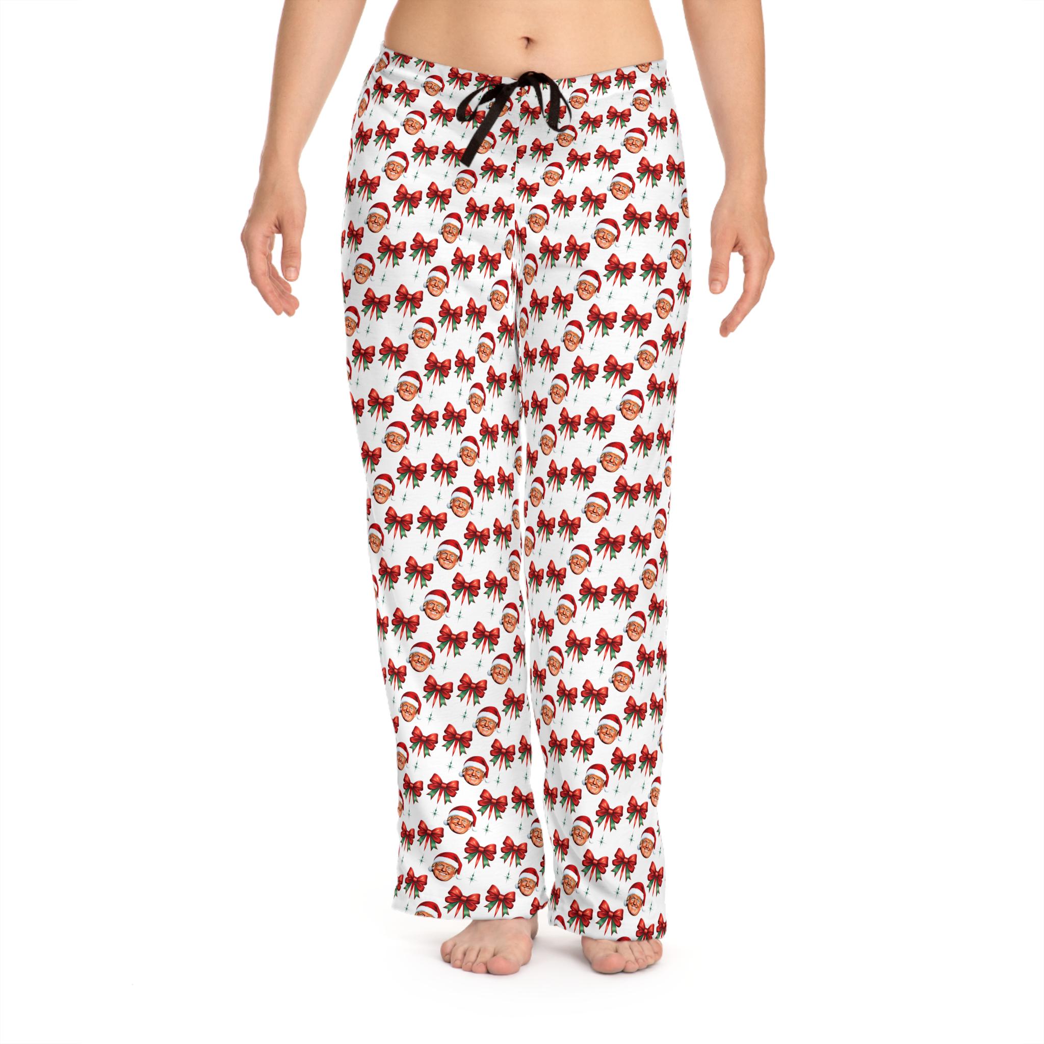 Donald Trump Christmas Pajama Pants Funny and Festive Holiday Lounge Pants for Women