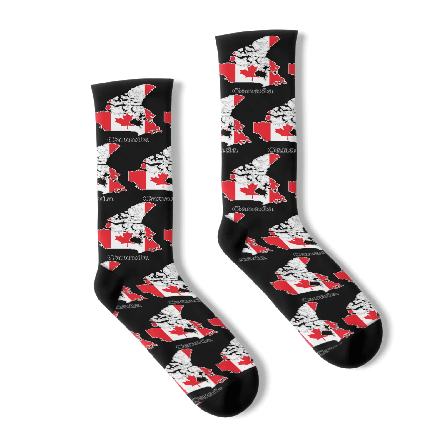 Canadian Pride Flag Within the Map Socks