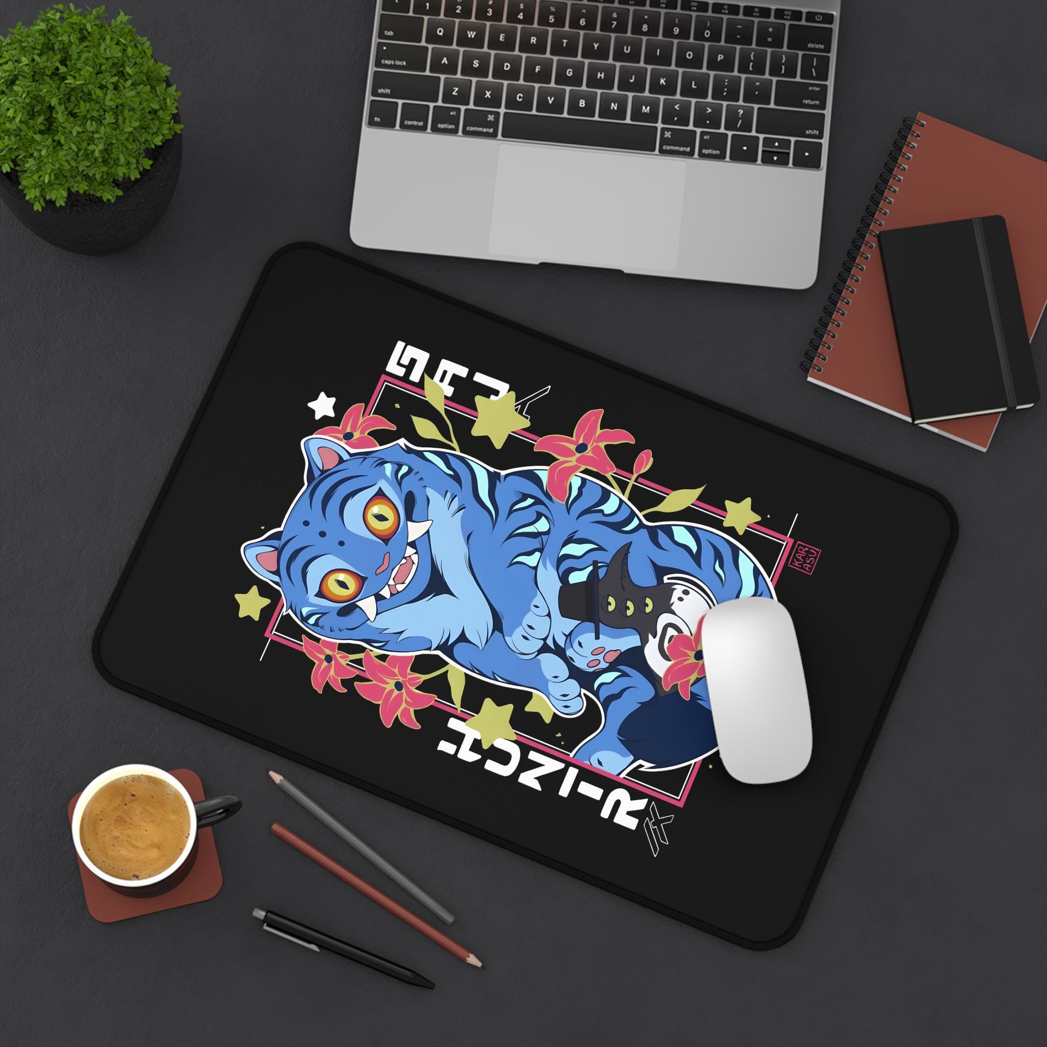 Derpy Mouse Pad KPop Demon Hunters Tiger Cat Desk Pad XXL Jinu, Abs, Mystery, Romance, Baby, Rumi, Mira, Zoey Gaming Pad KDrama Netflix