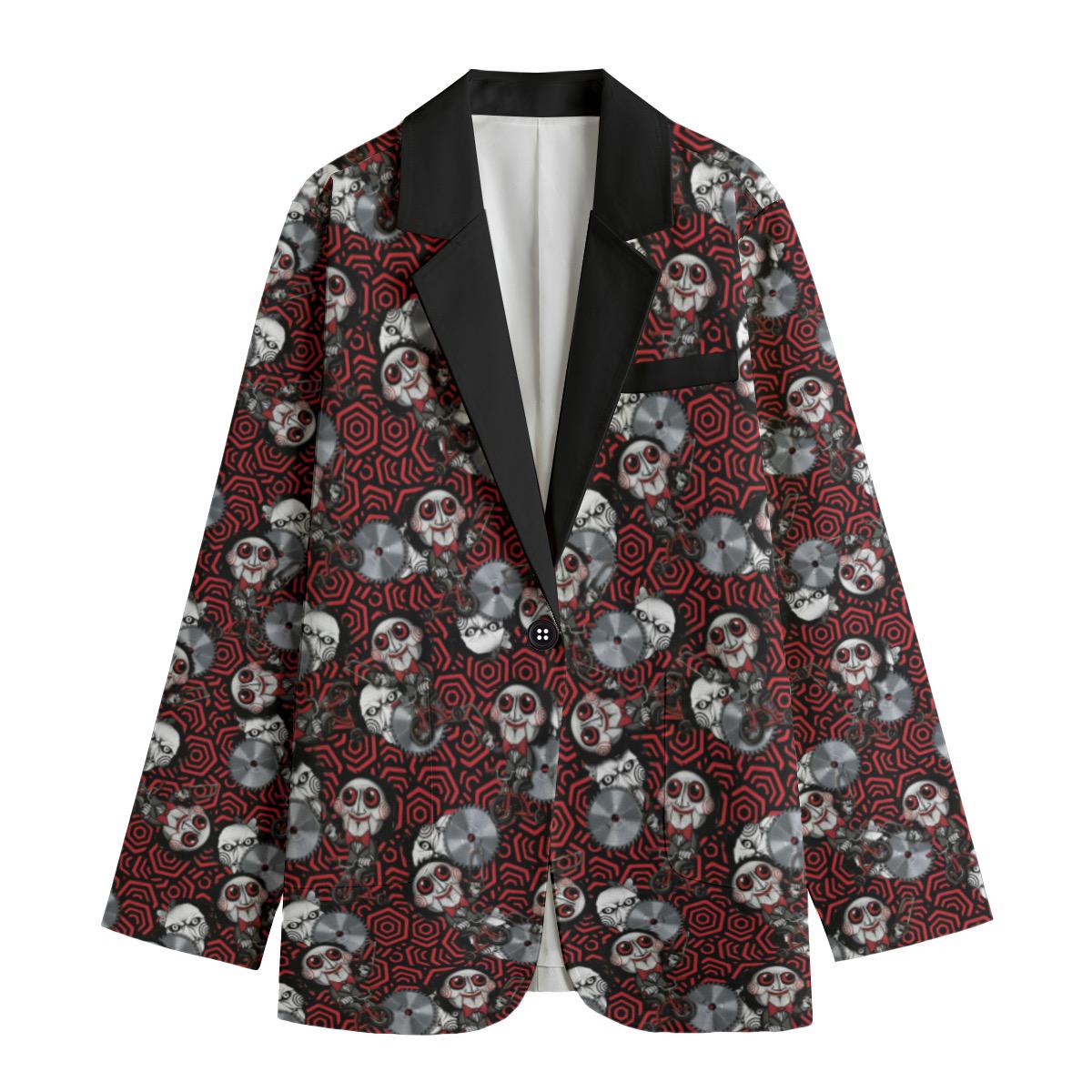 Jigsaw Horror Movie Blazer Punk Halloween Ladies