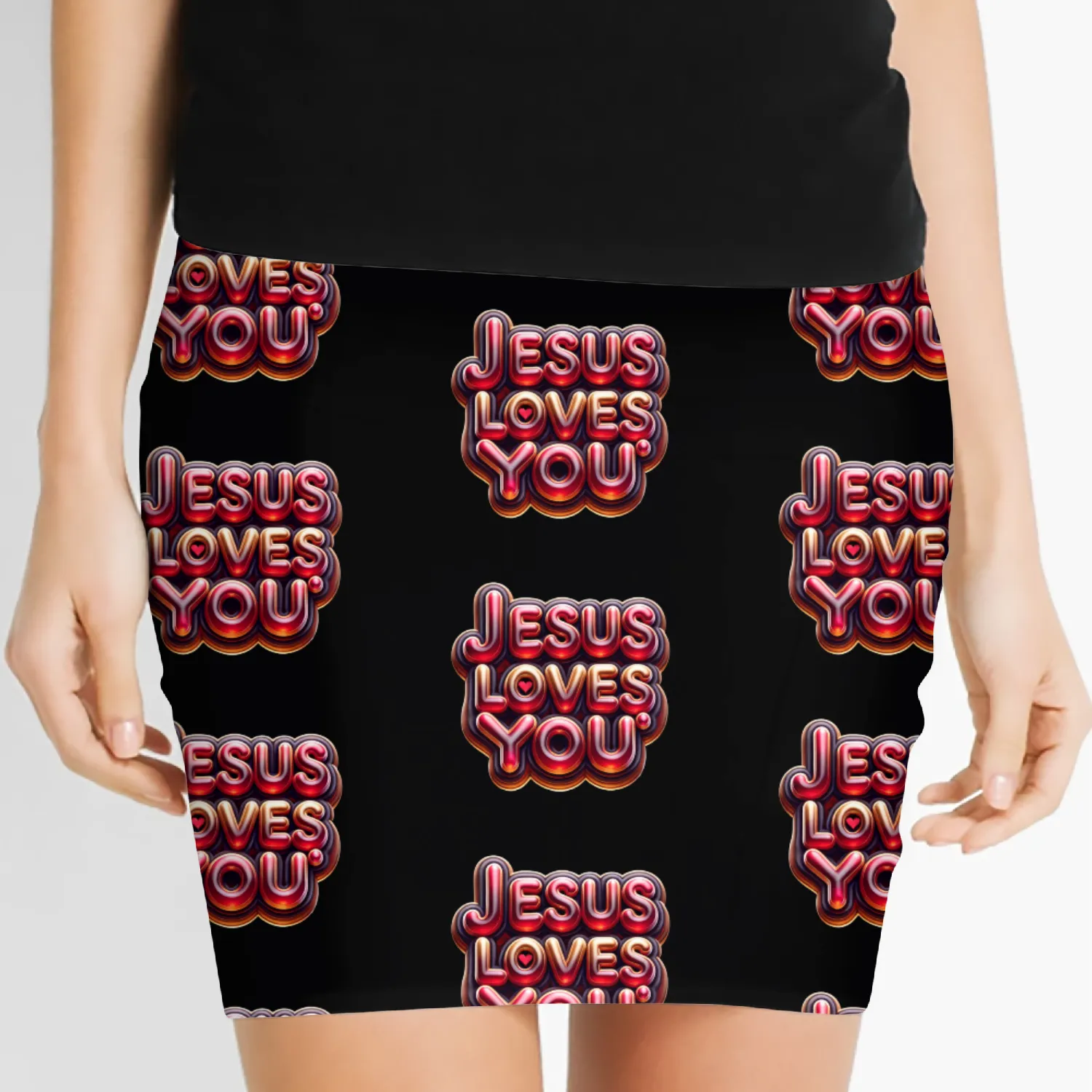 Jesus Loves You Women's Mini Skirts