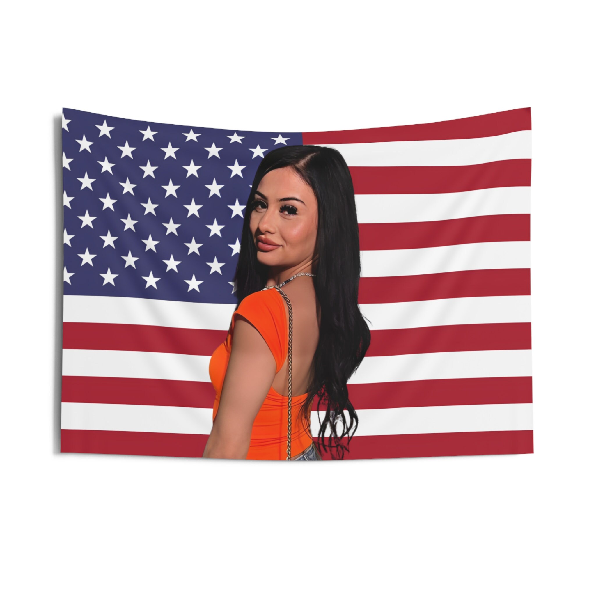 Wendy Ortiz fan-made American Flag Wall Tapestry/ Wall decor