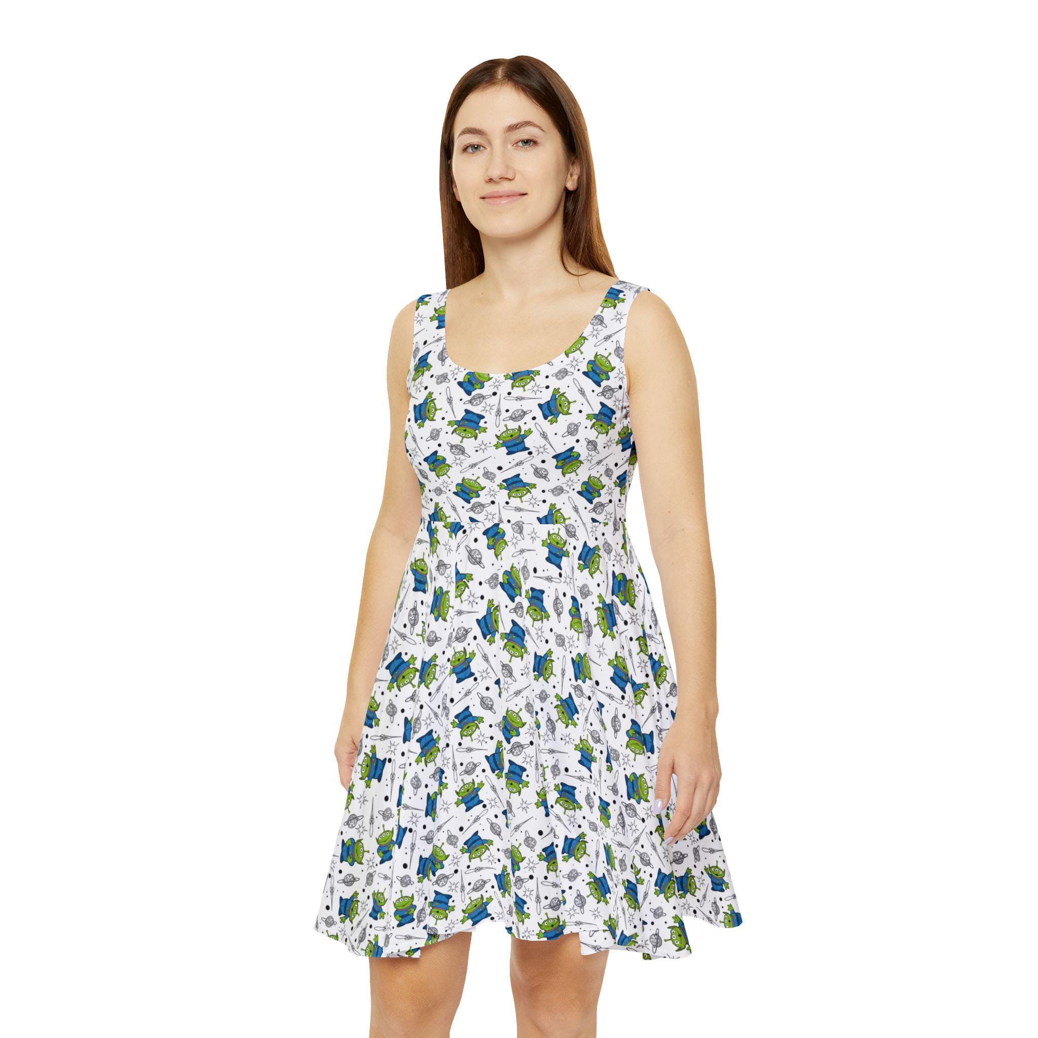Little Green Aliens Women's Skater Dress