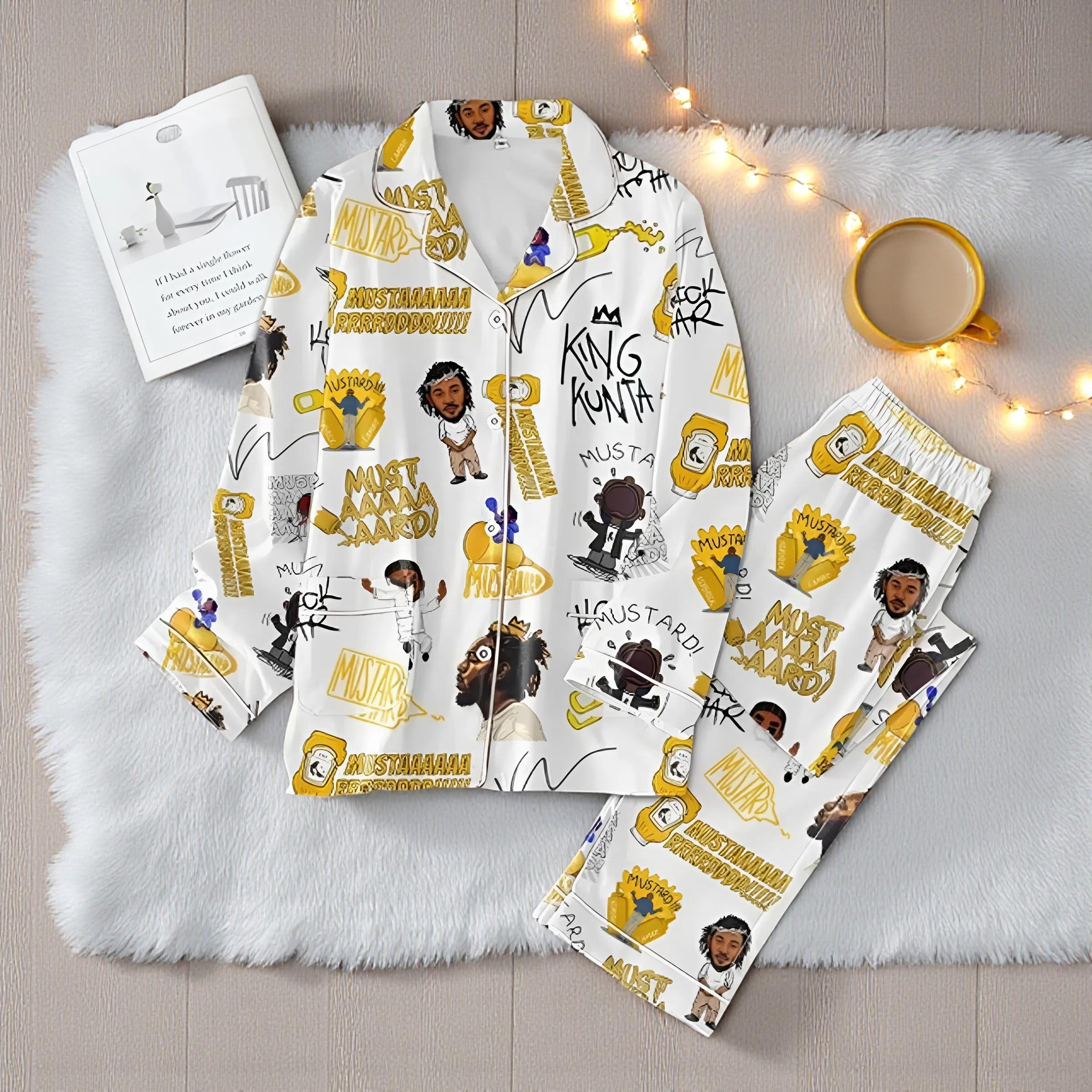 Kendrick Lamar Not Like Us Christmas Pajamas Set Festive Hip-Hop Holiday Sleepwear for Music Fans