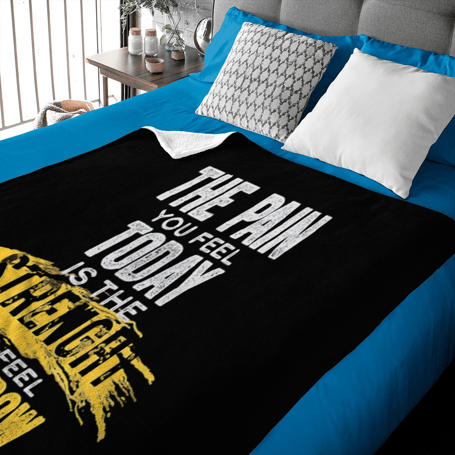 Motivational Gym Baby Blankets – The Pain You Feel Today