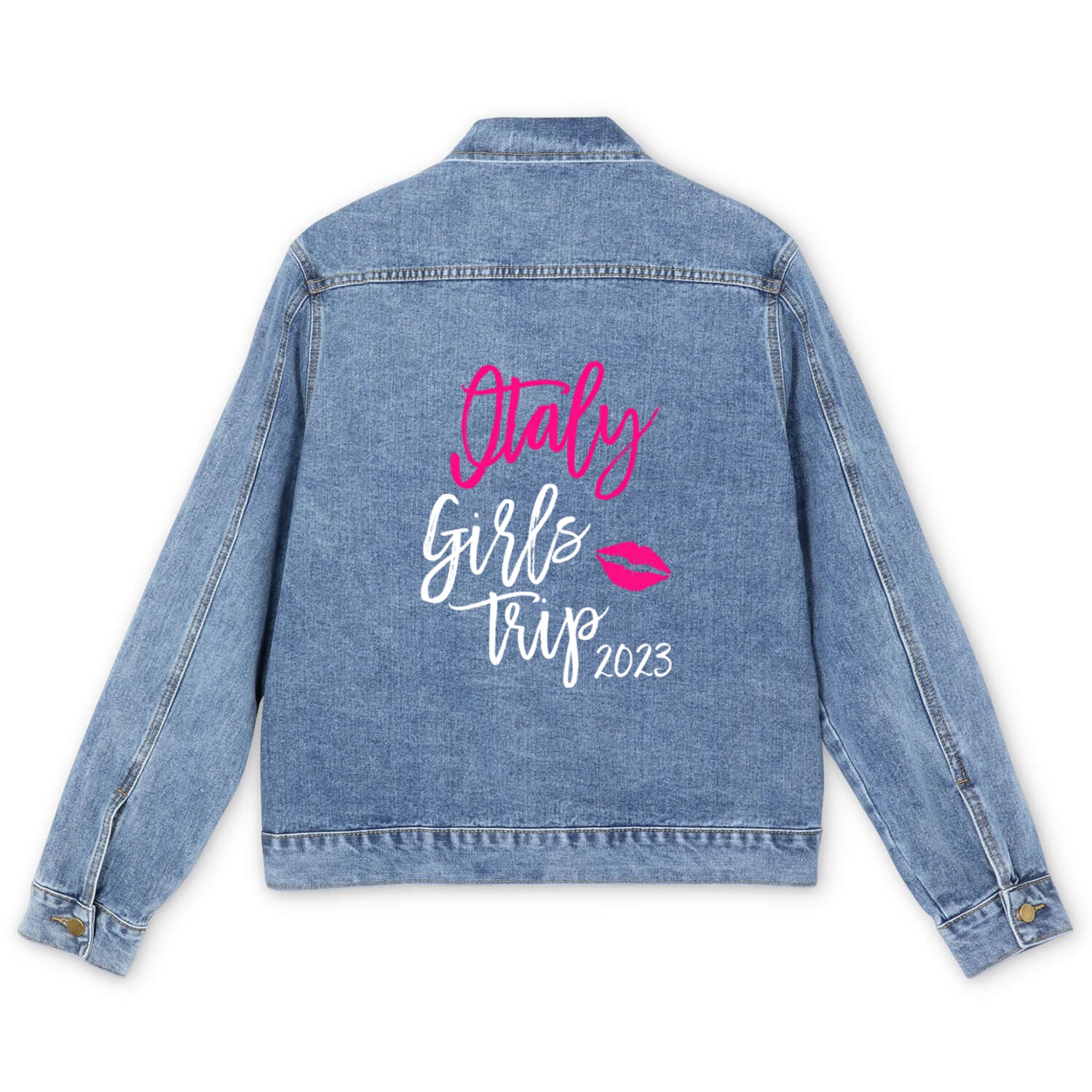 Italy Trip 2023 Vacation Weekend Set Men's Denim Jackets