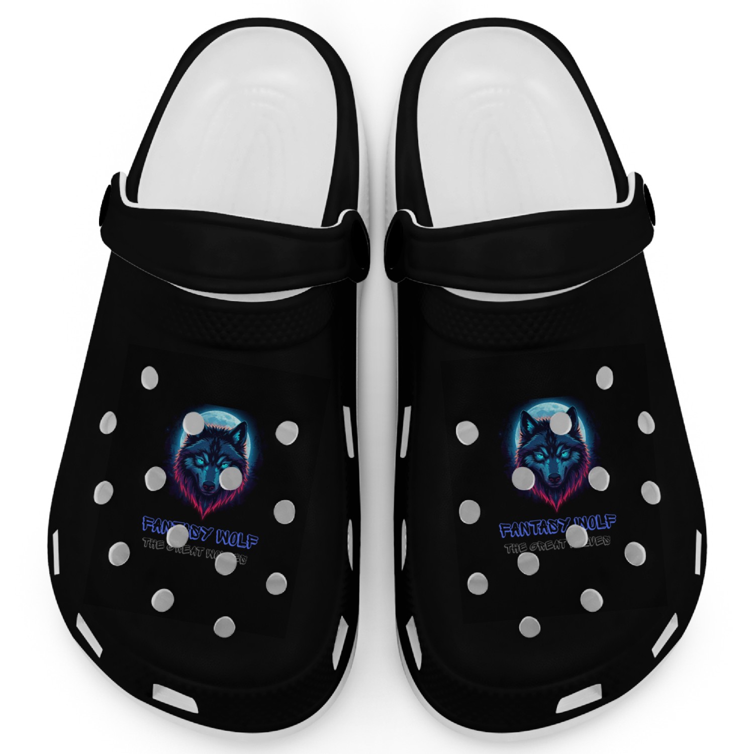 fantasy wolf Clogs