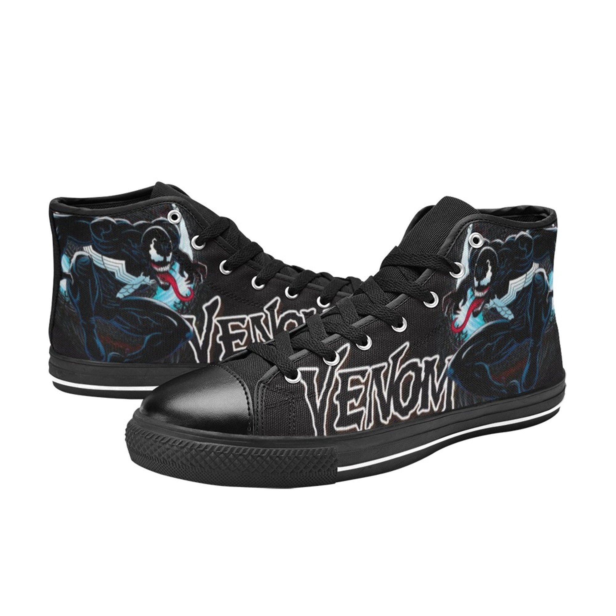 Venom Canvas High Top Sneakers, Hero Venom Shoes