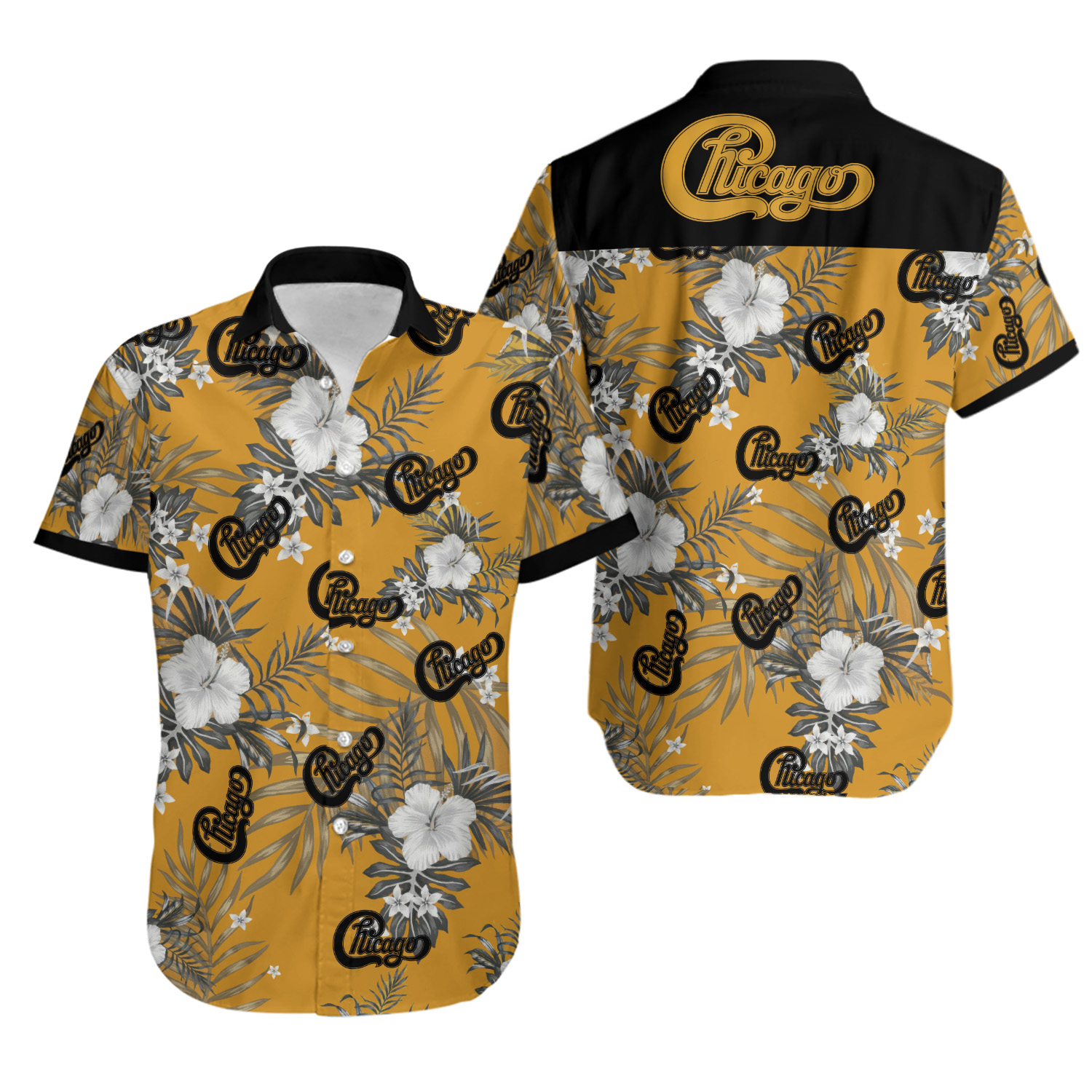Chicago Rock Band Palm Tree Hawaiian Shirt for Rock Band Fans