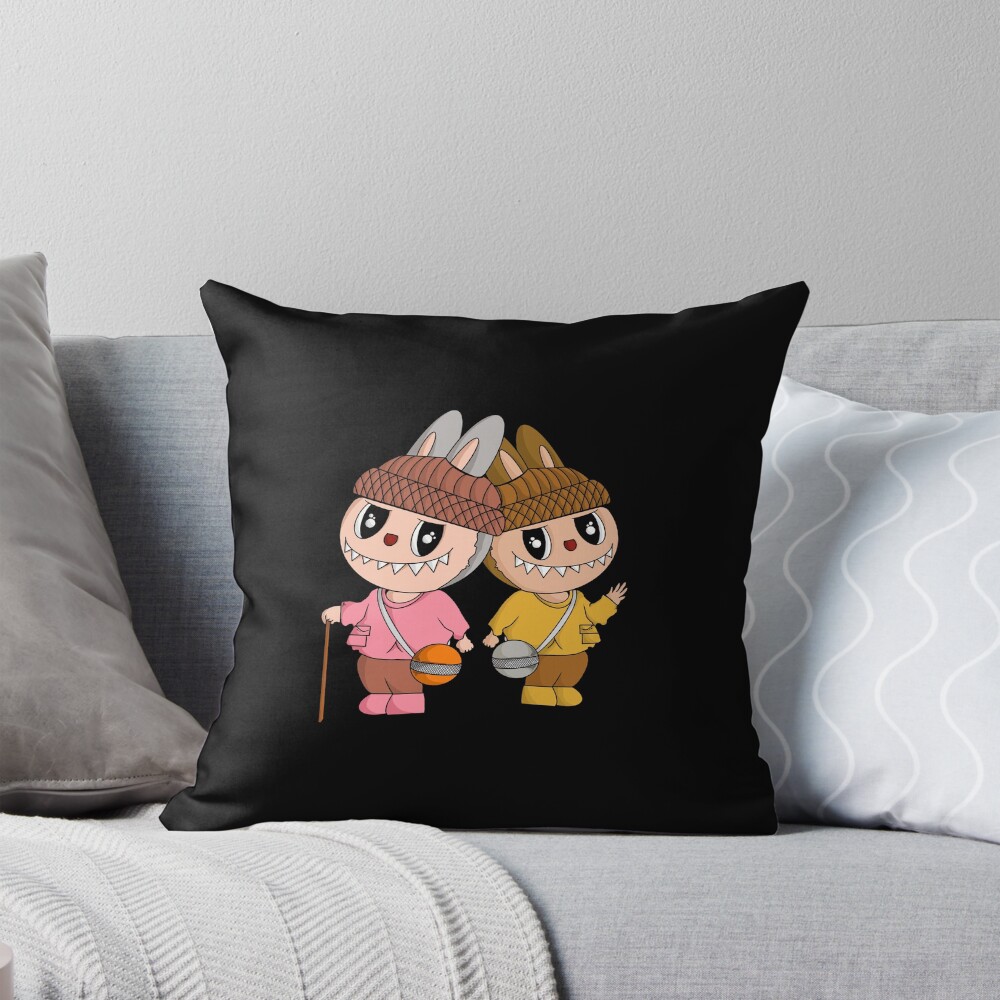 Labubu climb up the mountain Pillow, Cute Labubu Pillows Gift, Gift for Fan