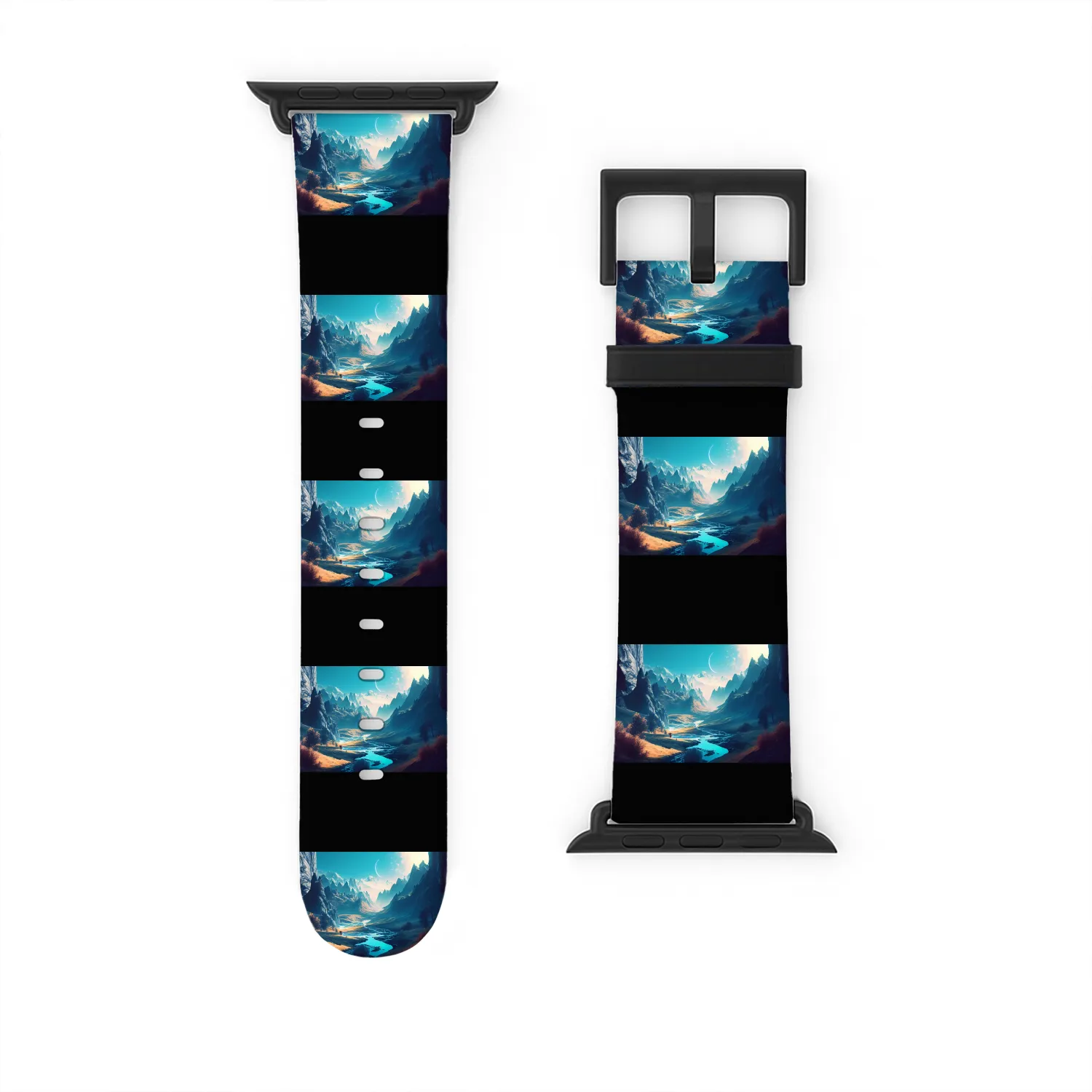 Sunshine Bliss in a Blue Fantasy Valley Watch Bands For Apple Watch