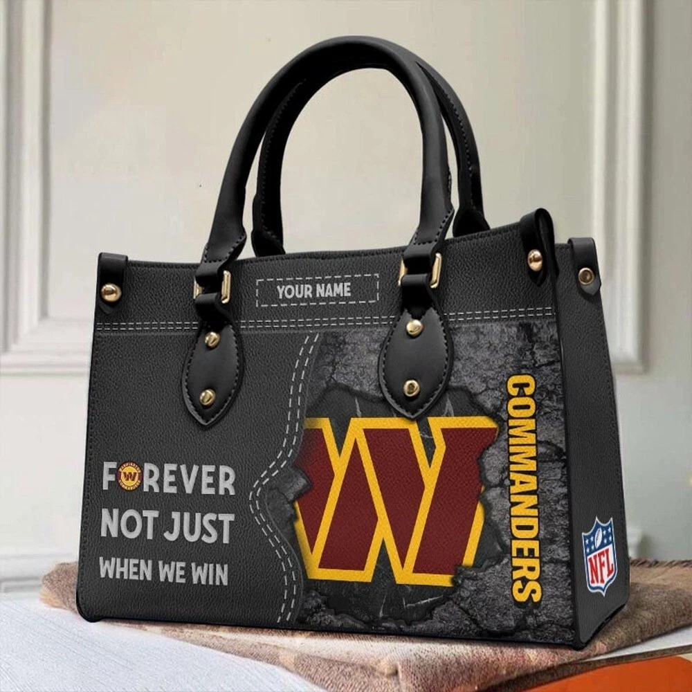Personalized Washington Football Team Commanderss Leather Handbag