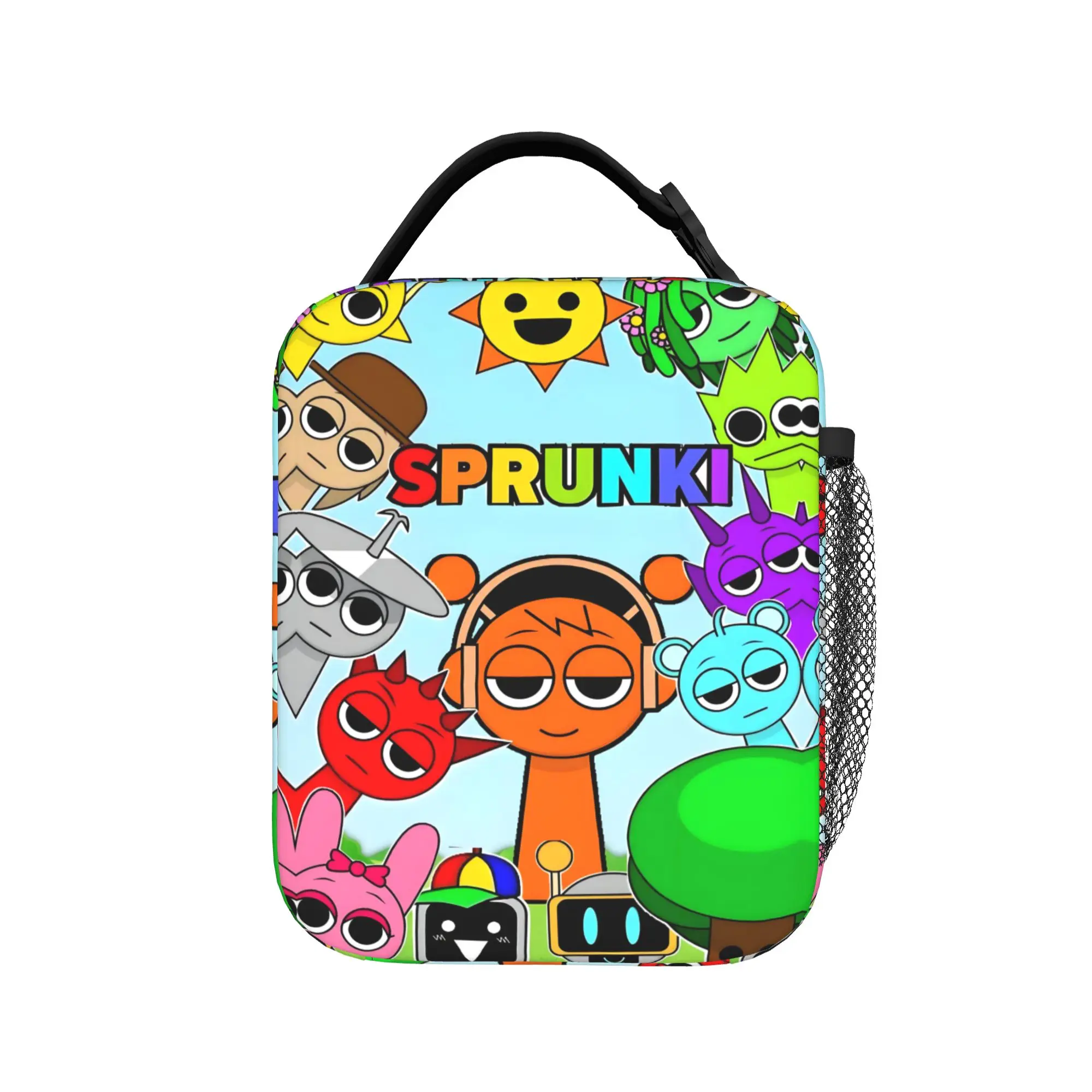 Sprunkies Insulated Lunch Bags for Women Men Music Game Resuable Cooler Thermal Food Lunch Box Work School Travel