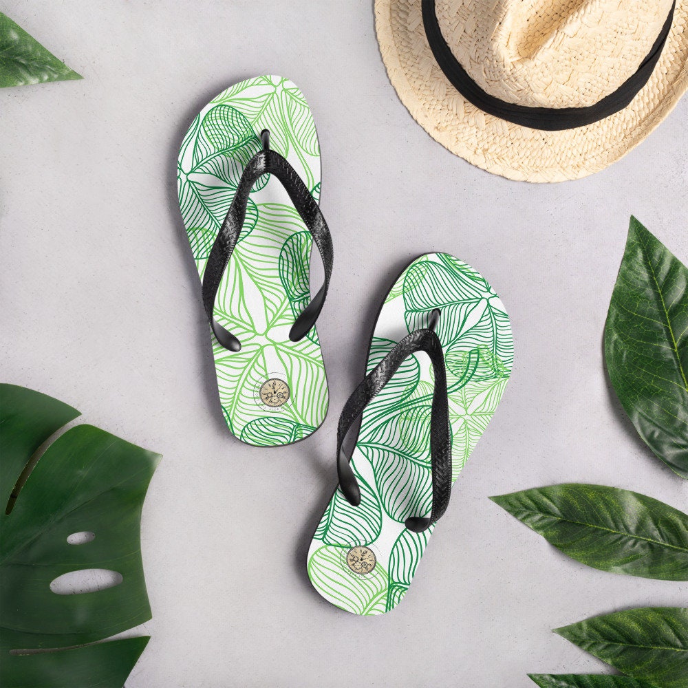 Retro Flip-Flops, vintage pattern flip flops, holiday pool flip flops, travel flip flops, mothers day gift