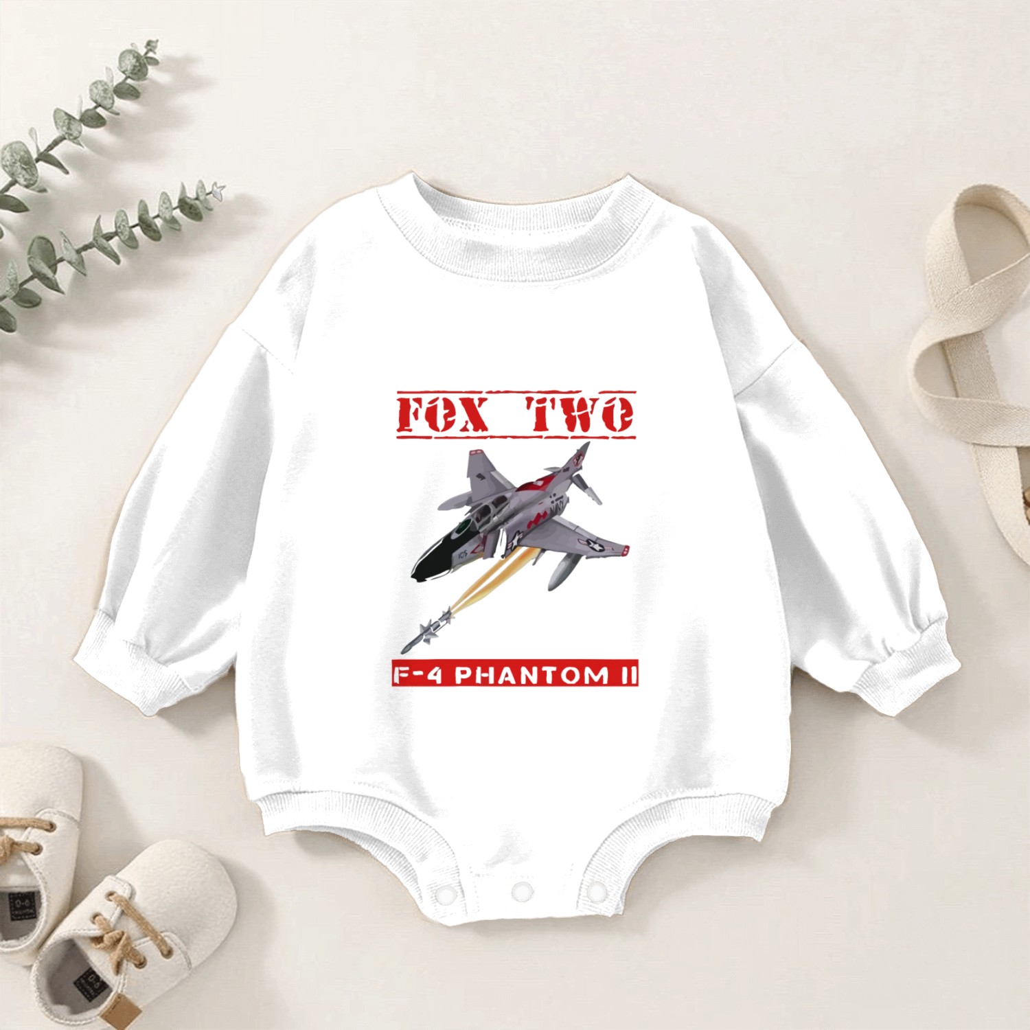 F 4 PHANTOM II Baby Romper Sweatshirts