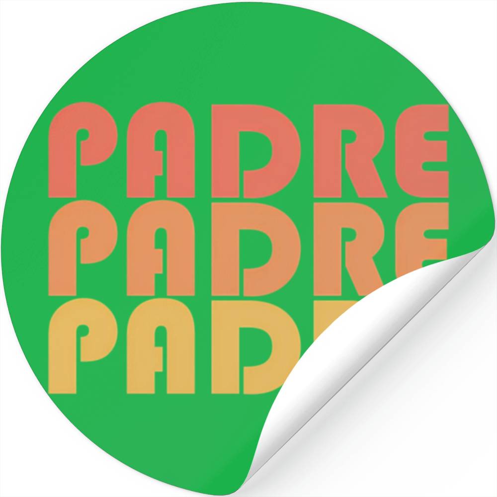 Padre Typography 1970S Stickers