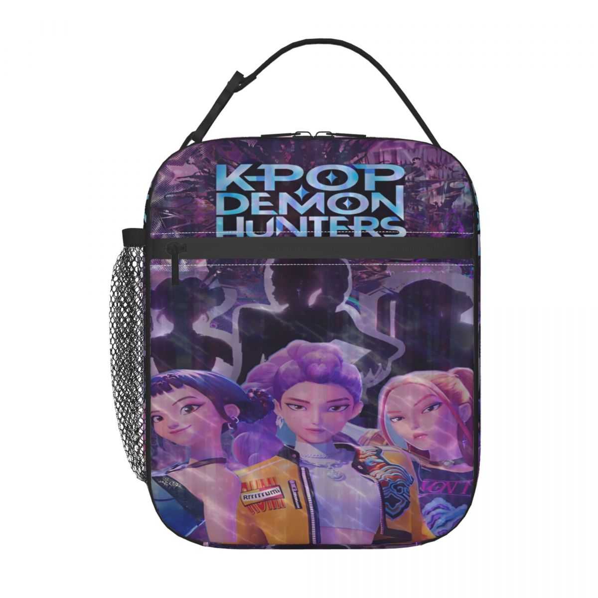 K-Pop Demon Hunters Insulated Lunch Bag Kids Food Storage Cooler Box Portable Thermal Backpack