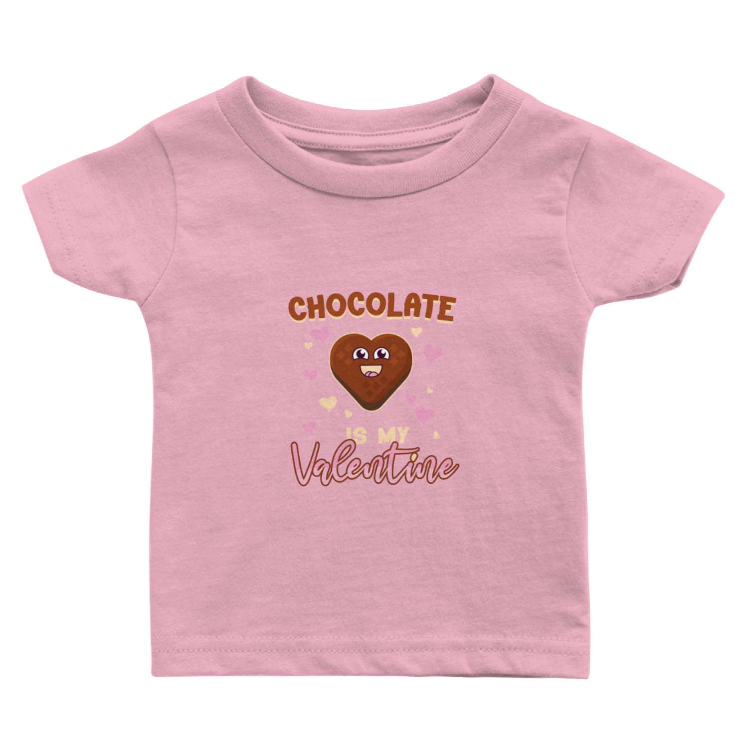 Chocolate Is My Valentine Heart Cute Chocolate Baby T Shirts