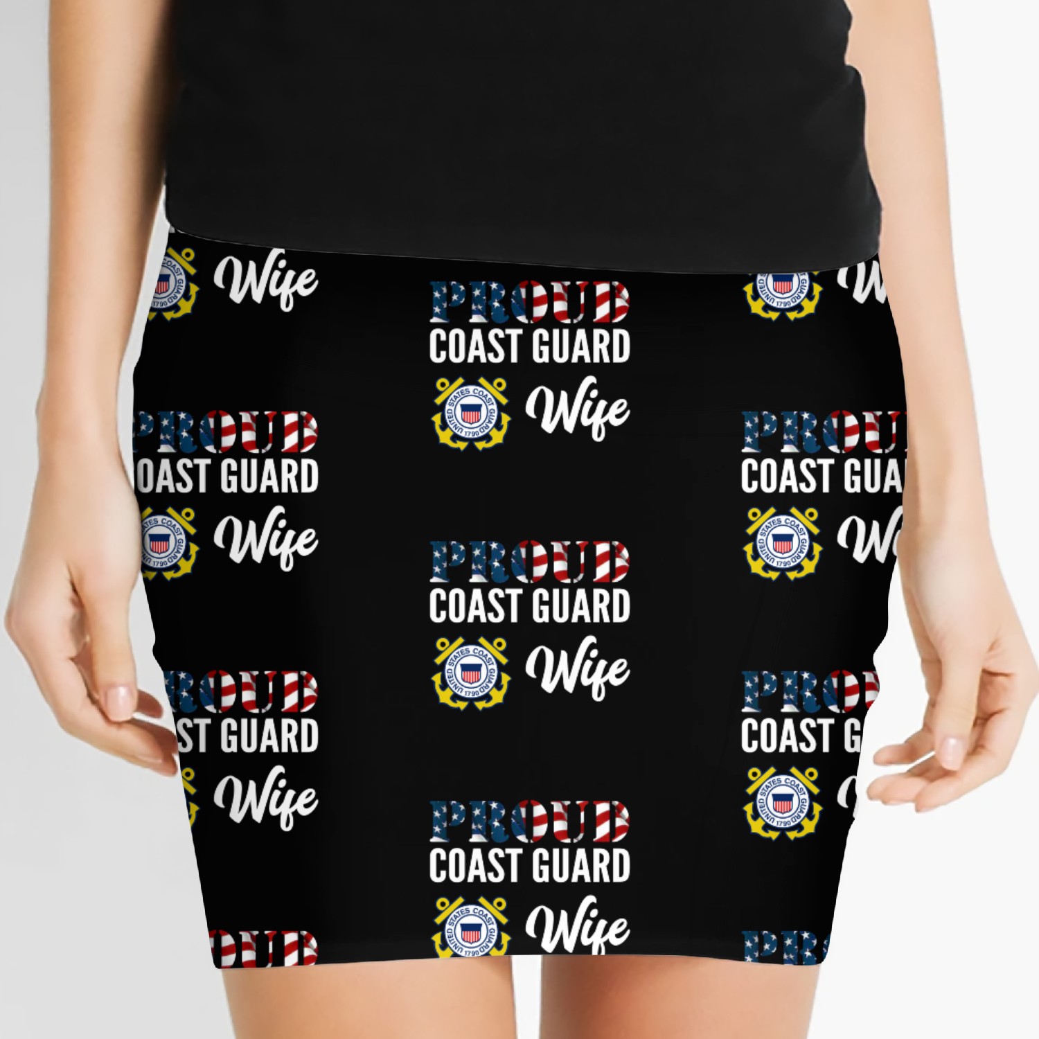 Proud Coast Guard Wife Women's Mini Skirts