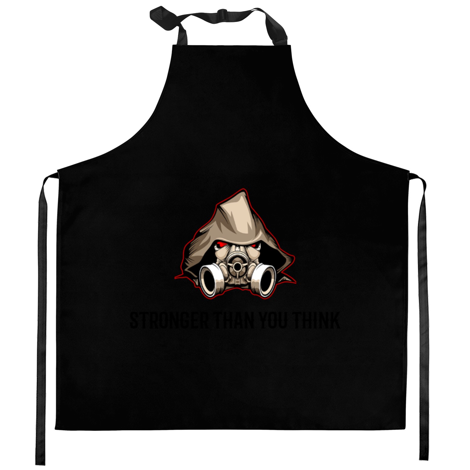 Post-Apocalyptic Gas Mask Hood Design Kitchen Aprons