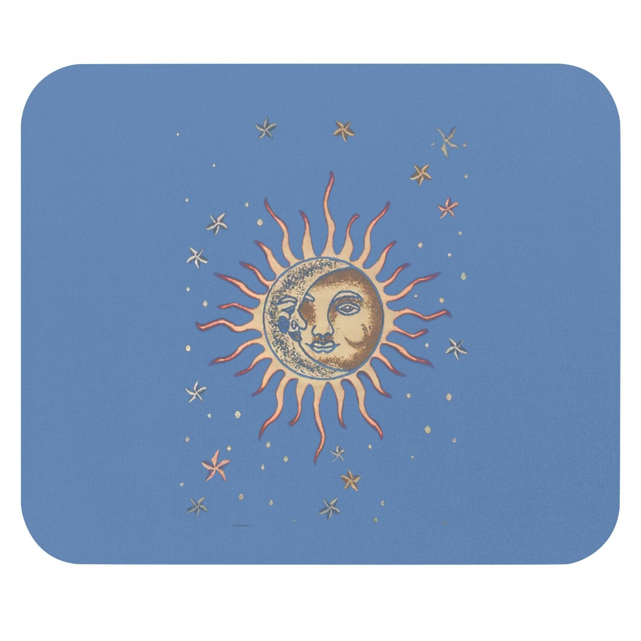 Vintage Sun And Moon Graphic Mouse Pad