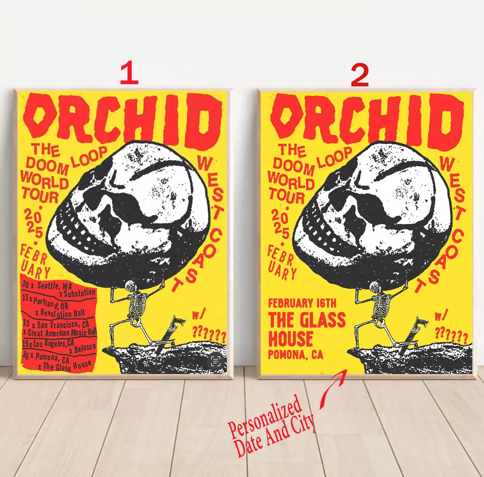 Custom Orchid The Dooom Loop World Tour 2025 Poster