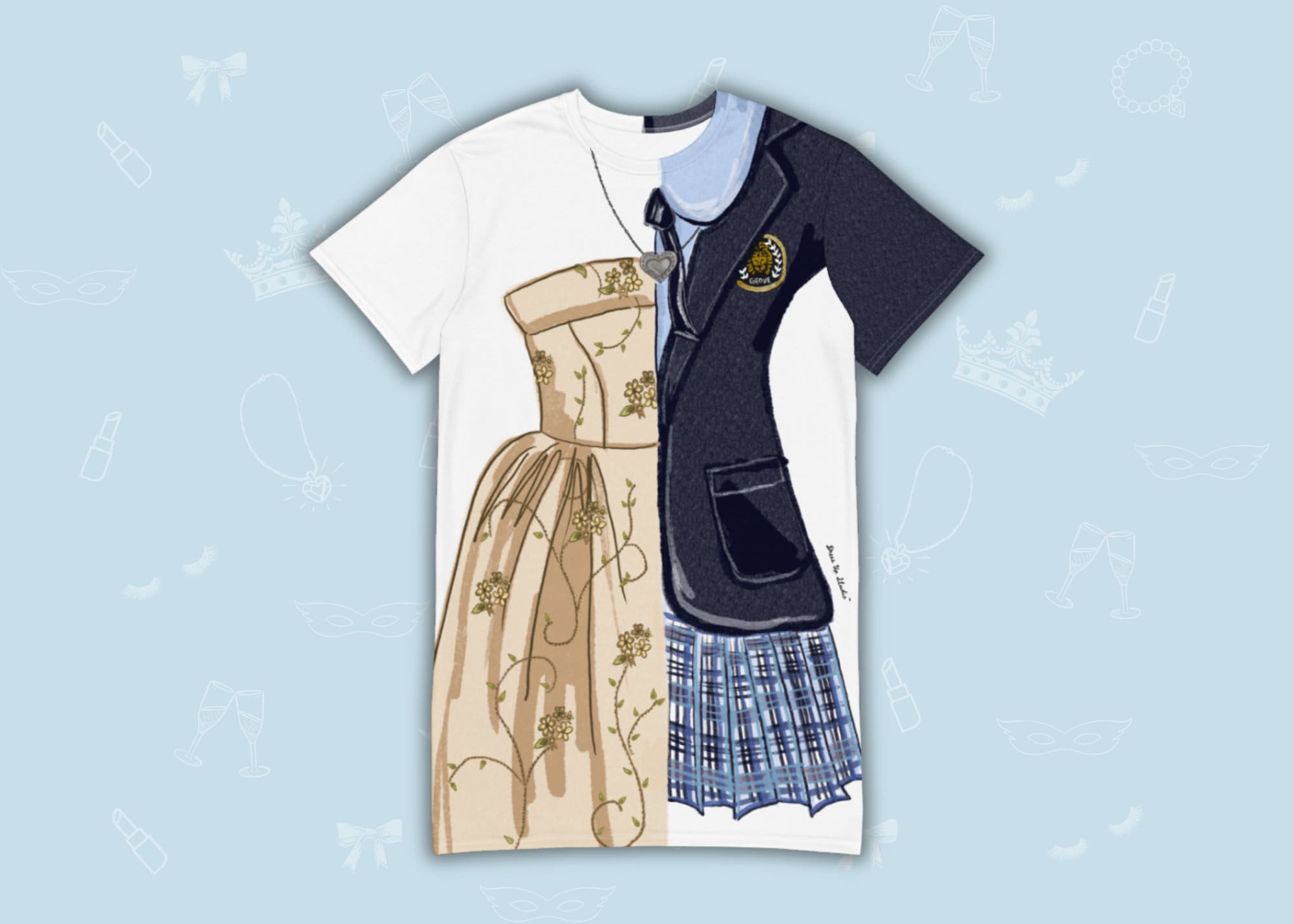 Genovian Princess T-Shirt Dress | Easy Costume, Fun Loungewear, Unique Gift