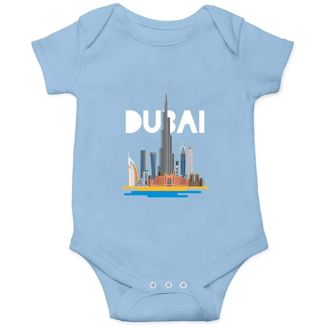Illustration Of The City Of Dubai Baby Bodysuit