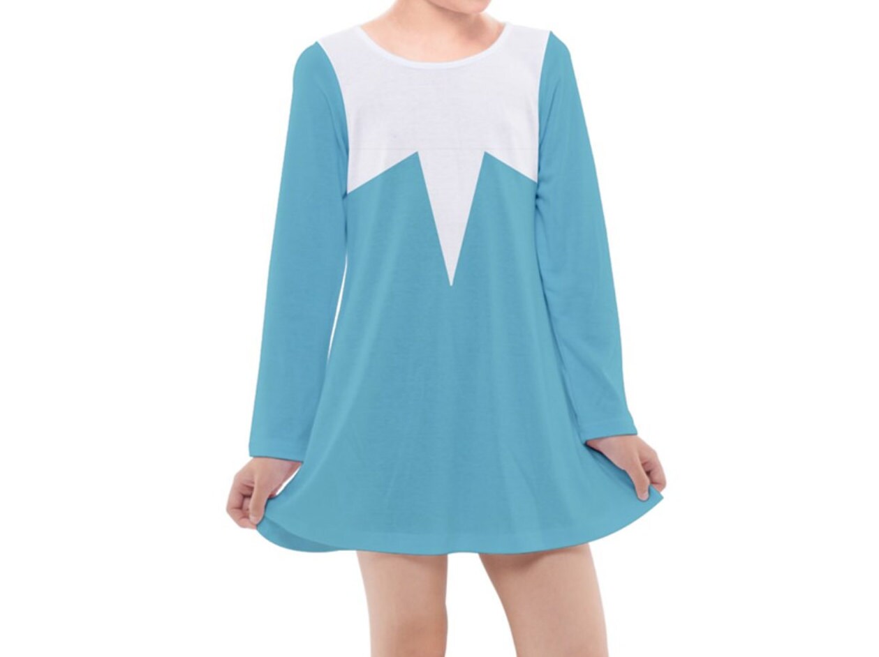 Kid's Frozone Inspired Long Sleeve Dress