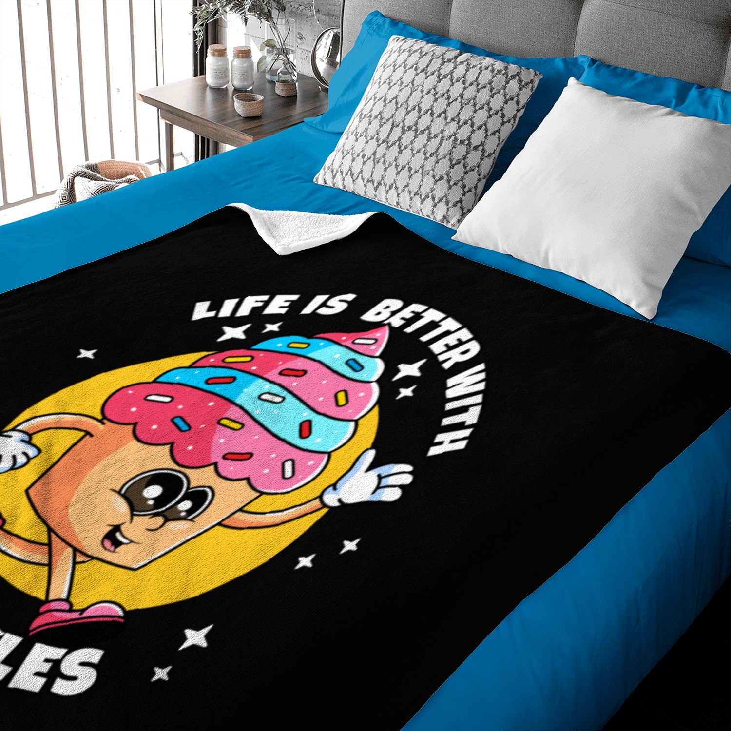 Life is better with sprinkles cupcake Baby Blankets