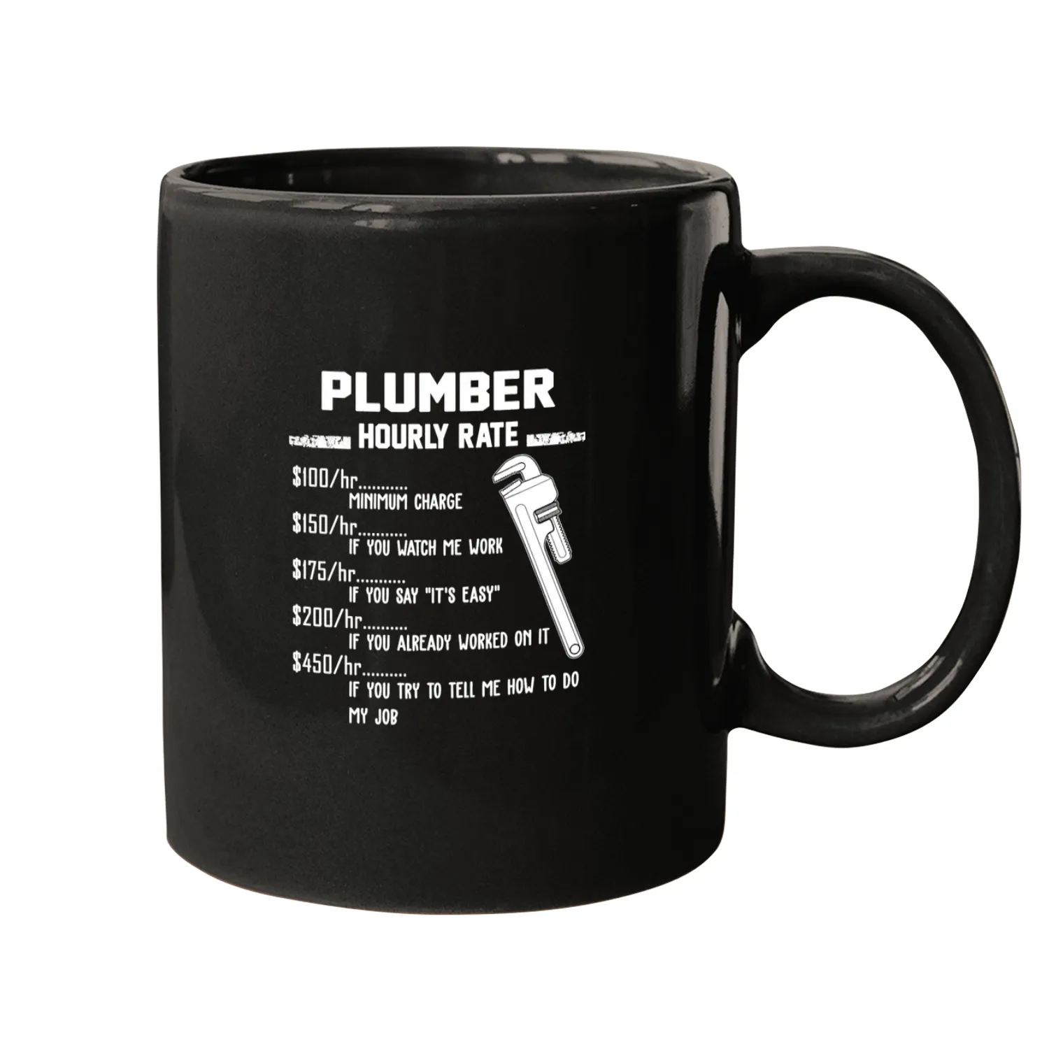 Plumbers Job Hourly Rate Apparel For Plumbers Mugs
