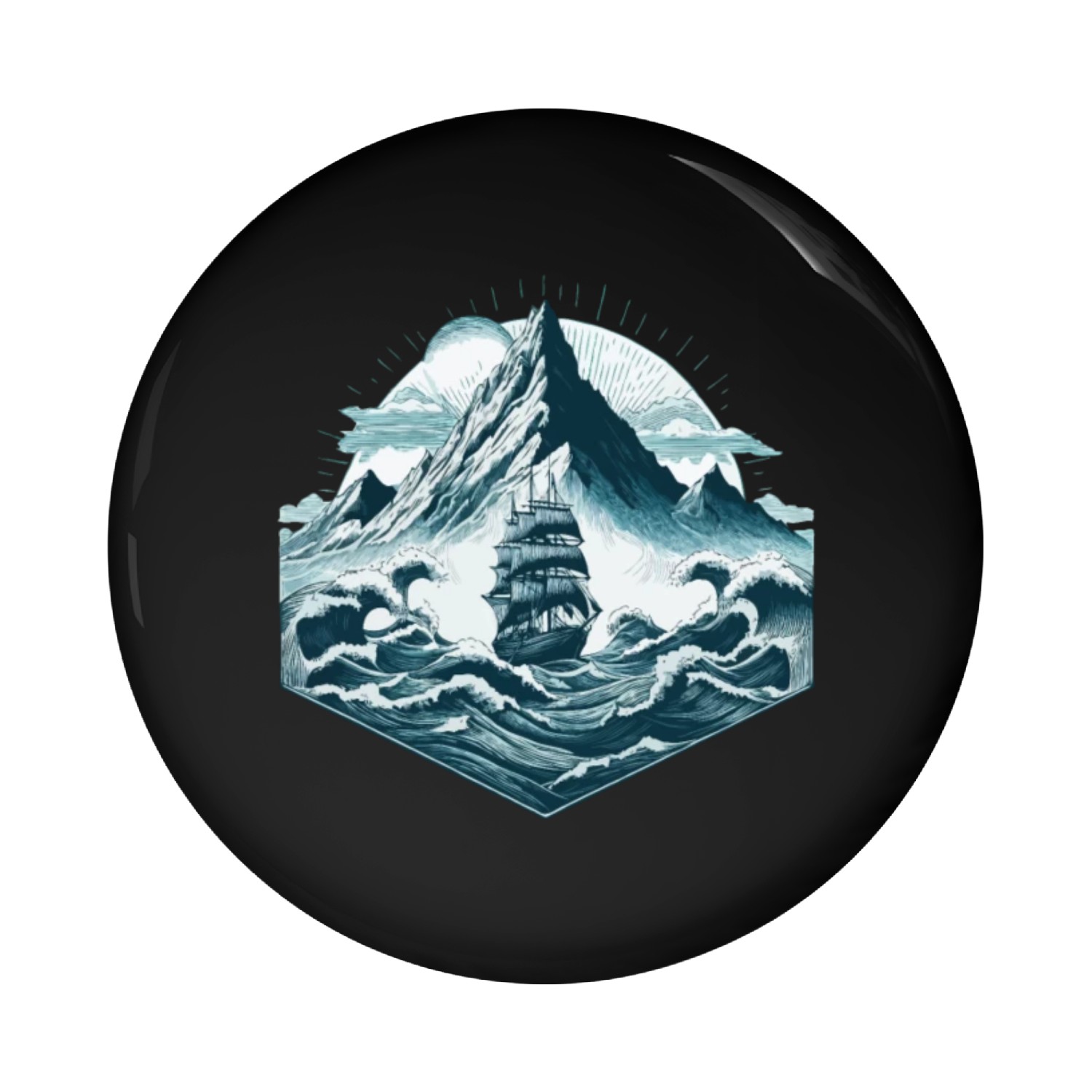 Sailing Ship Pin Buttons