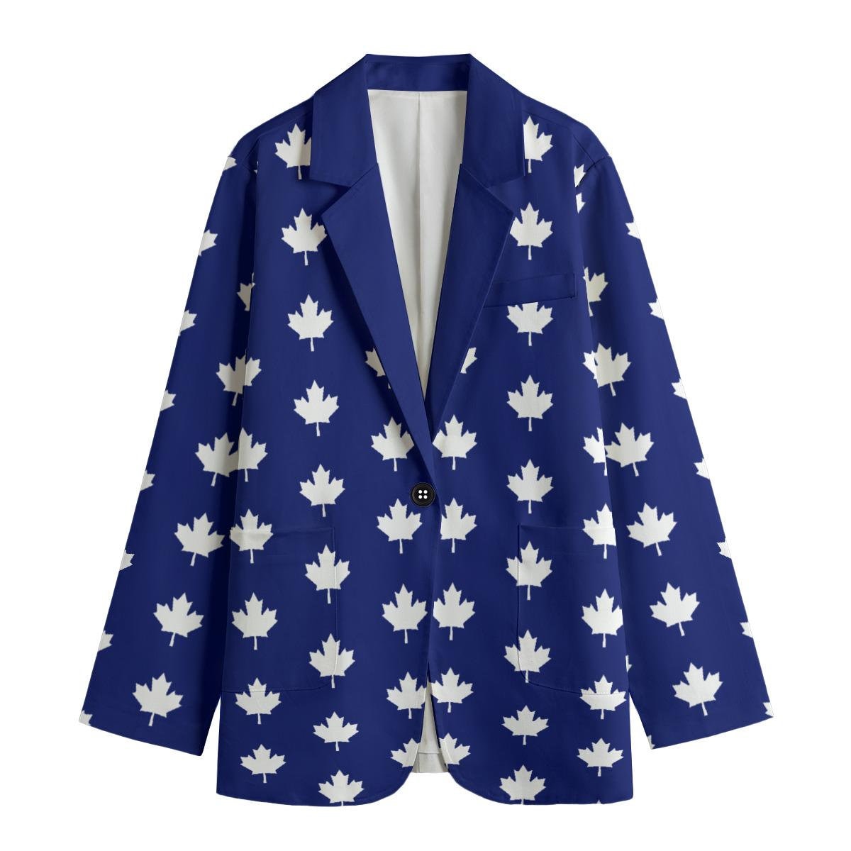 Women's Maple Leaf Blazer, Women's Casual Blazer, Women Suit Jacket, Gift For Her