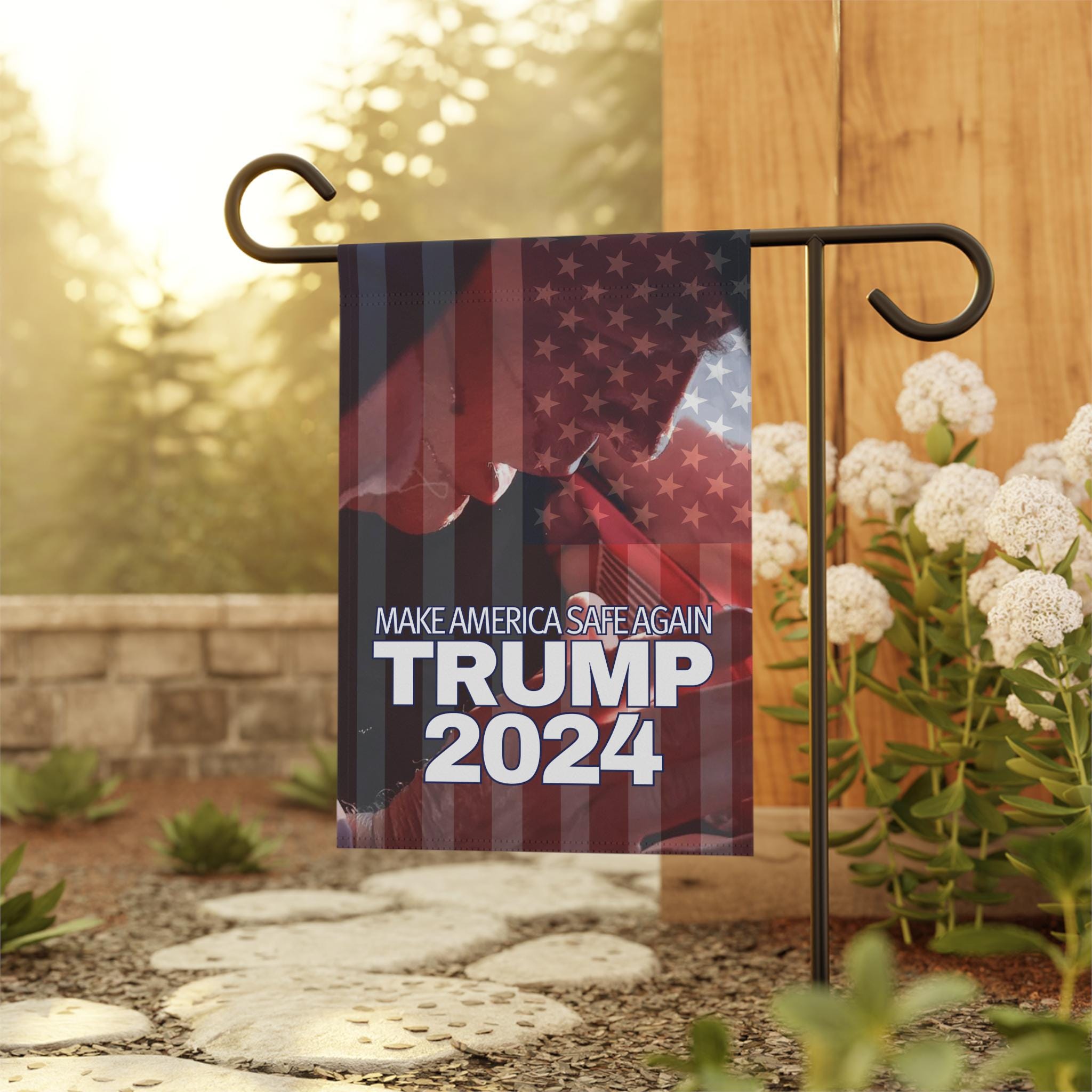 TRUMP 2024 Garden Banner Flag & House Banner Make America Safe Again TRUMP