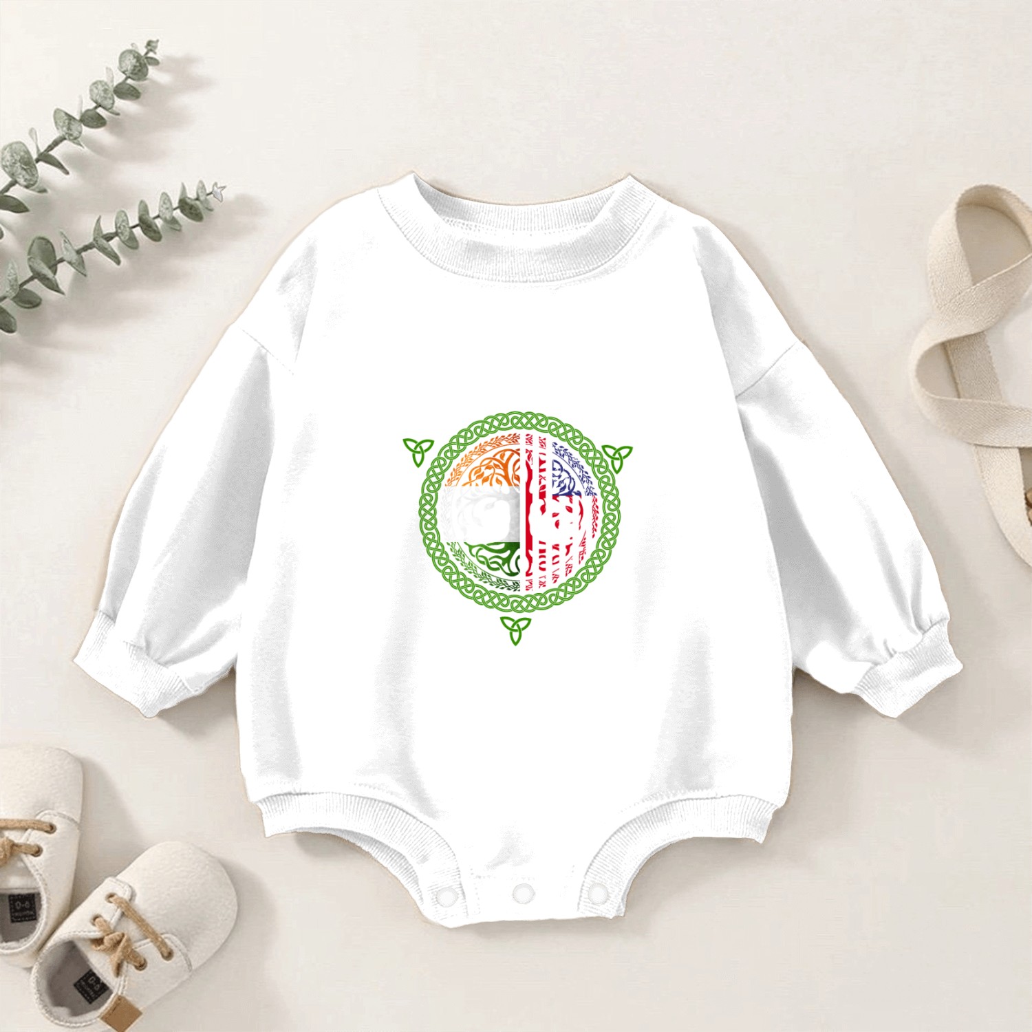 Irish American Irish By Blood Patriot By Choice Baby Romper Sweatshirts