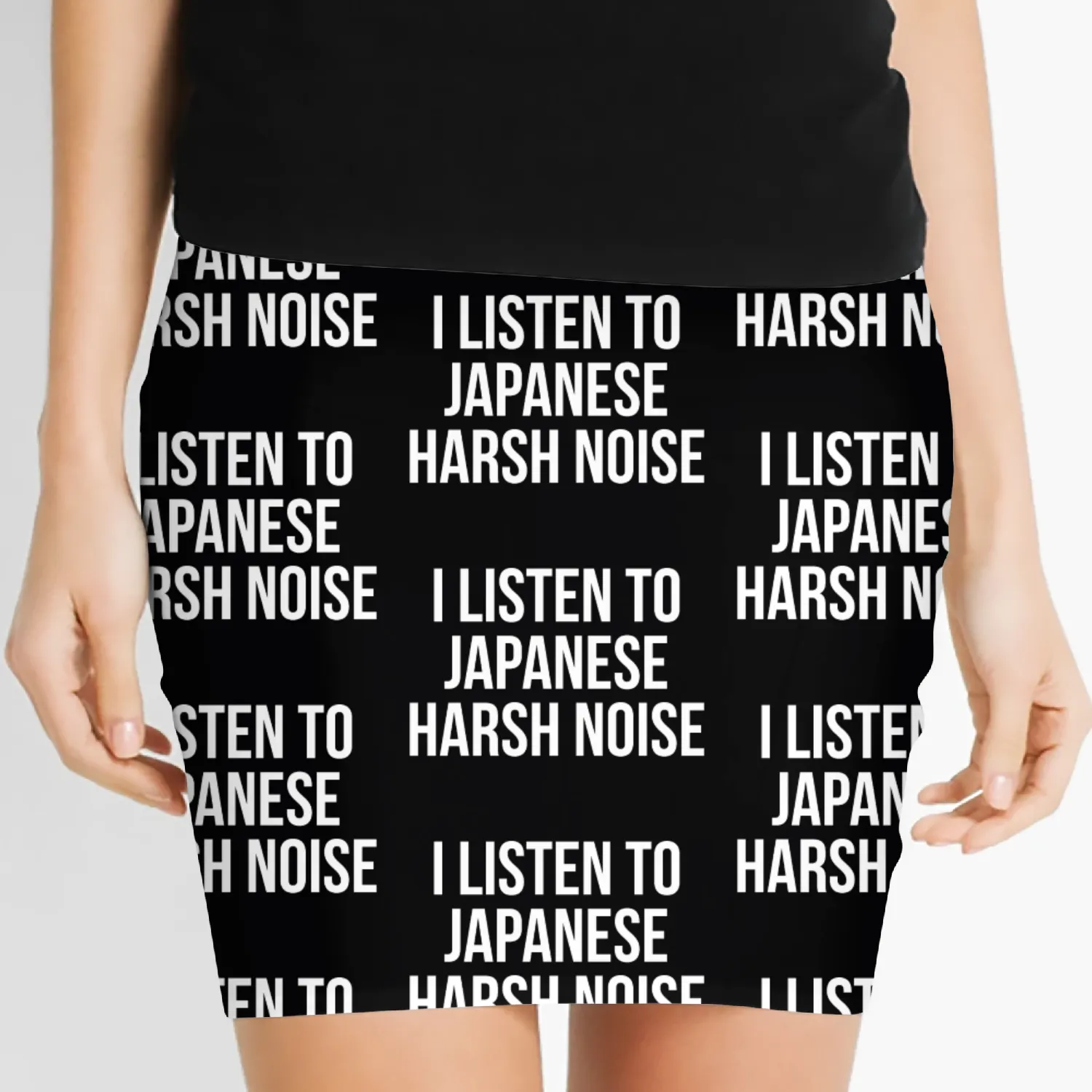 Japanese Harsh Noise Music Noise Fans Women's Mini Skirts
