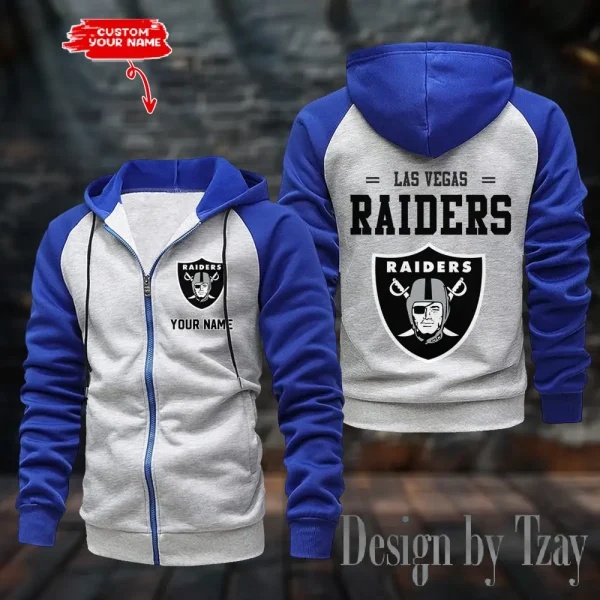 Las Vegas Raiders Raglan Zip Hoodie, Football Lover Gift, Game Day