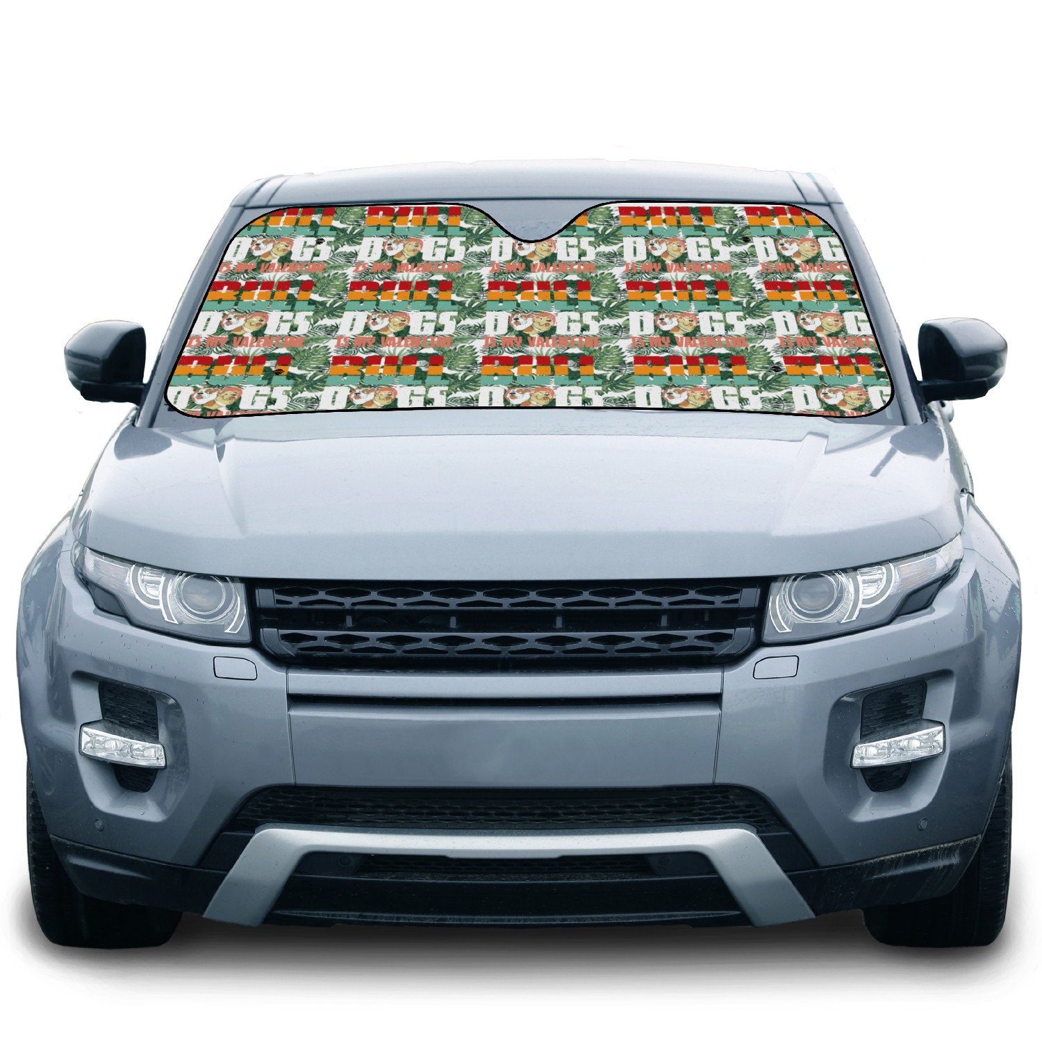 Bulldogs is my Valentine Car Sun Shades