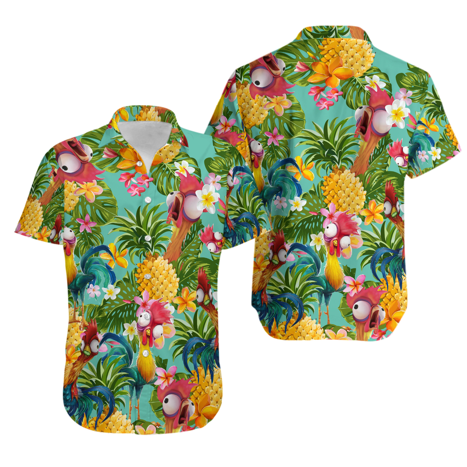 Hei Hei Pineapple Tropical Hawaiian Shirt