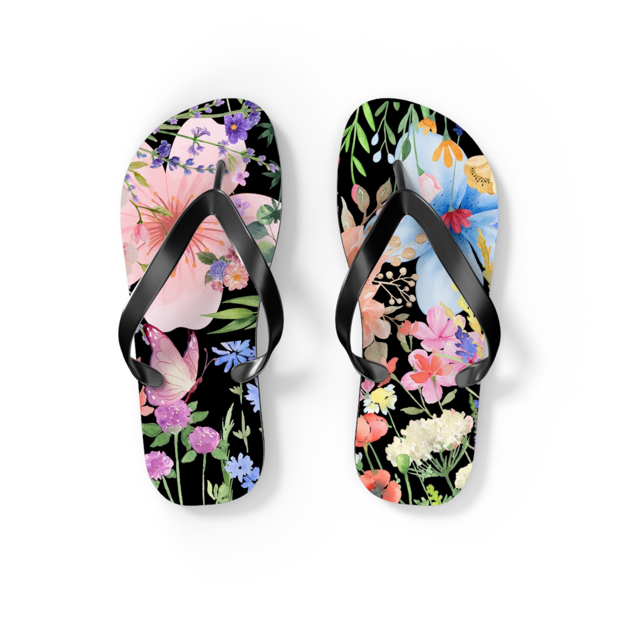 Summer Dream Flip Flops pastel color flip flops, flowers flops, summer sandals, thong, summer slippers