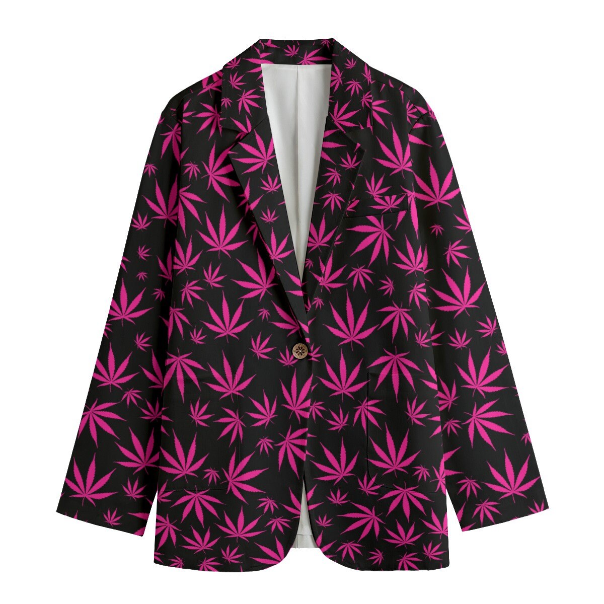 Women's Leisure Blazer, marijuana Blazer, cannabis Blazer, weed Blazer, leaves Blazer, marijuana, cannabis, weed, rasta, Jamaica
