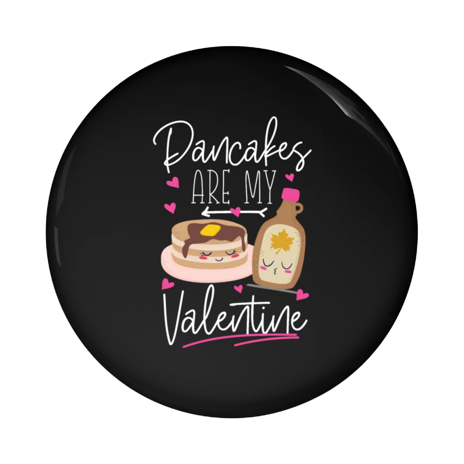 Pancake Lover Kids Valentines Day Pin Buttons
