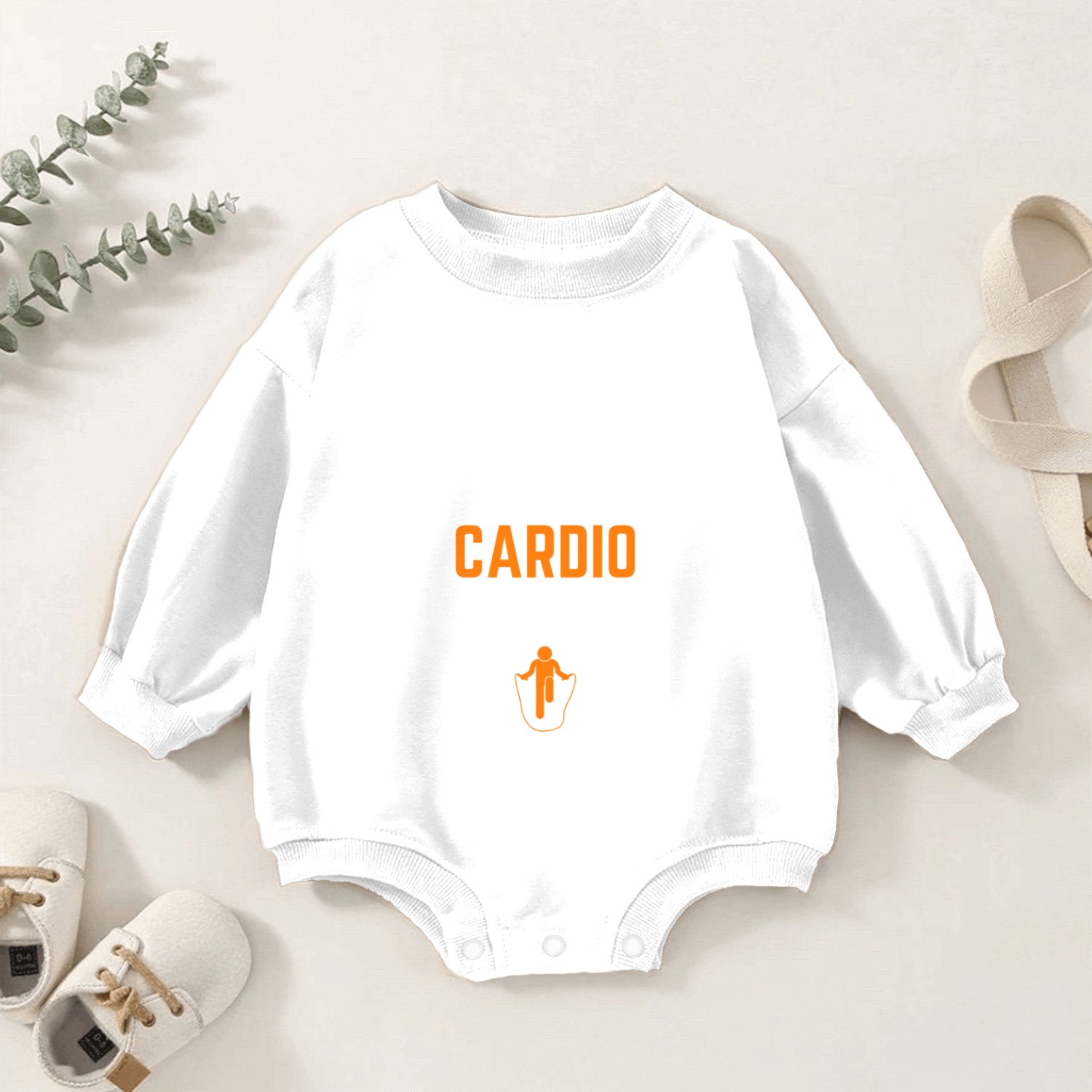 Eat Sleep Cardio Repeat Baby Romper Sweatshirts