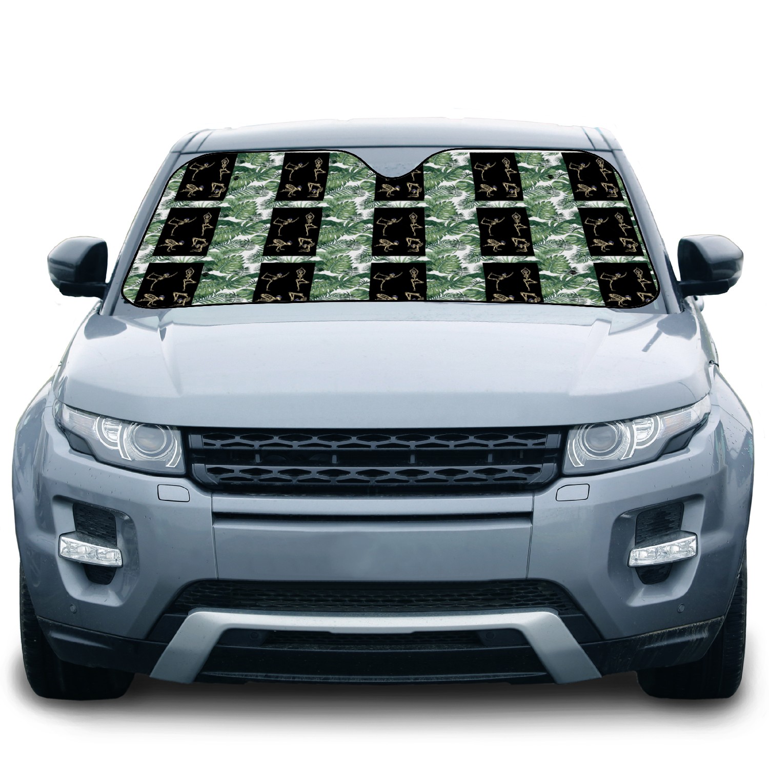 Skeleton Yoga Poses Car Sun Shades