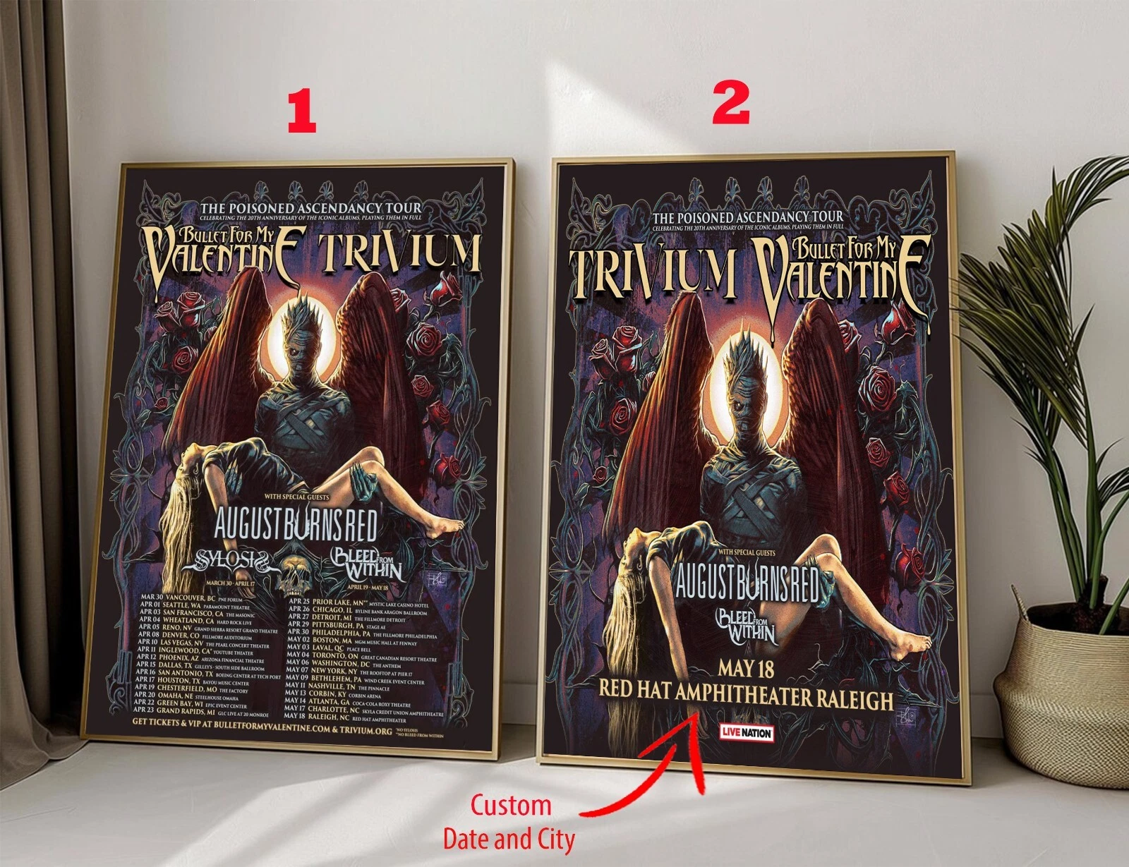 Trivium + Bullet For My Valentine - The Poisoned Ascendancy Tour 2025 Poster