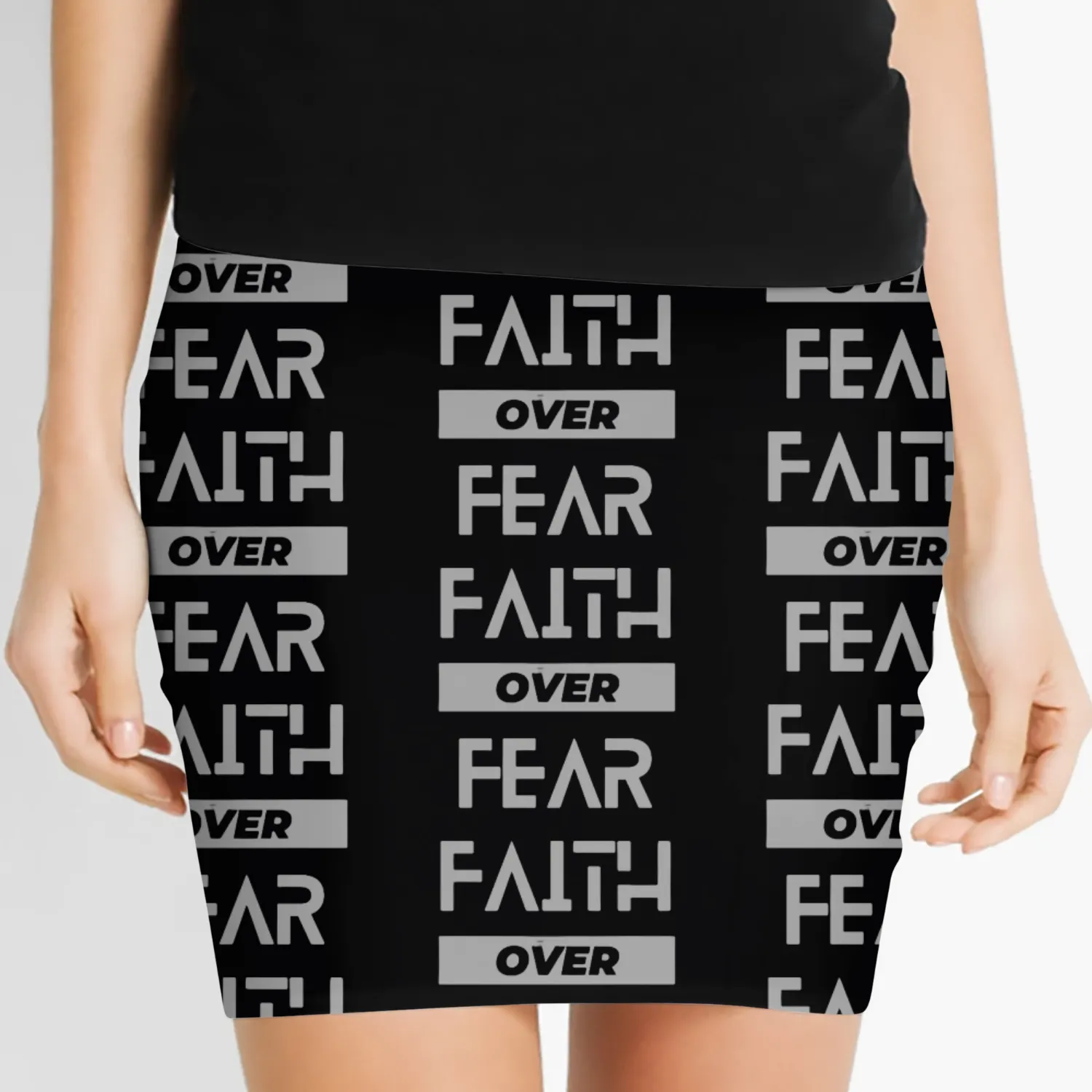 faith over fear Women's Mini Skirts