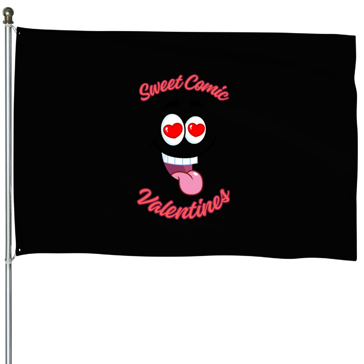 Sweet Comic Valentines House Flags