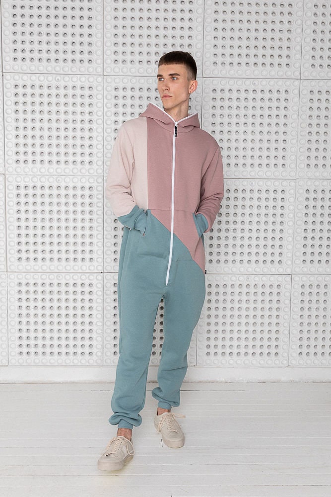 Adult Overall - Men's Hooded Jumpsuit | Christmas Pajama Outfits | Family Matching Pajamas