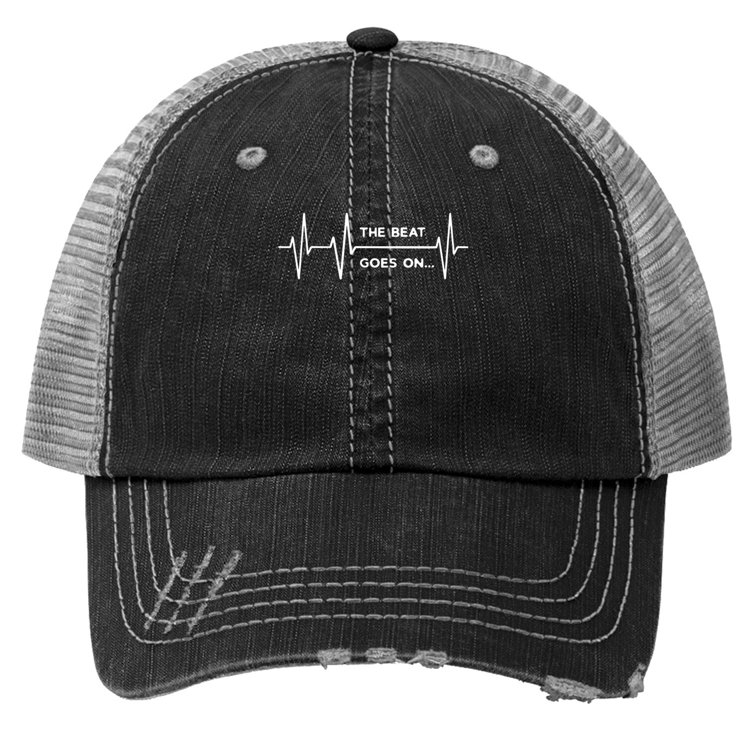 The Beat Goes On..tee Gift Heartbeat Rehab After Surgery Trucker Hat