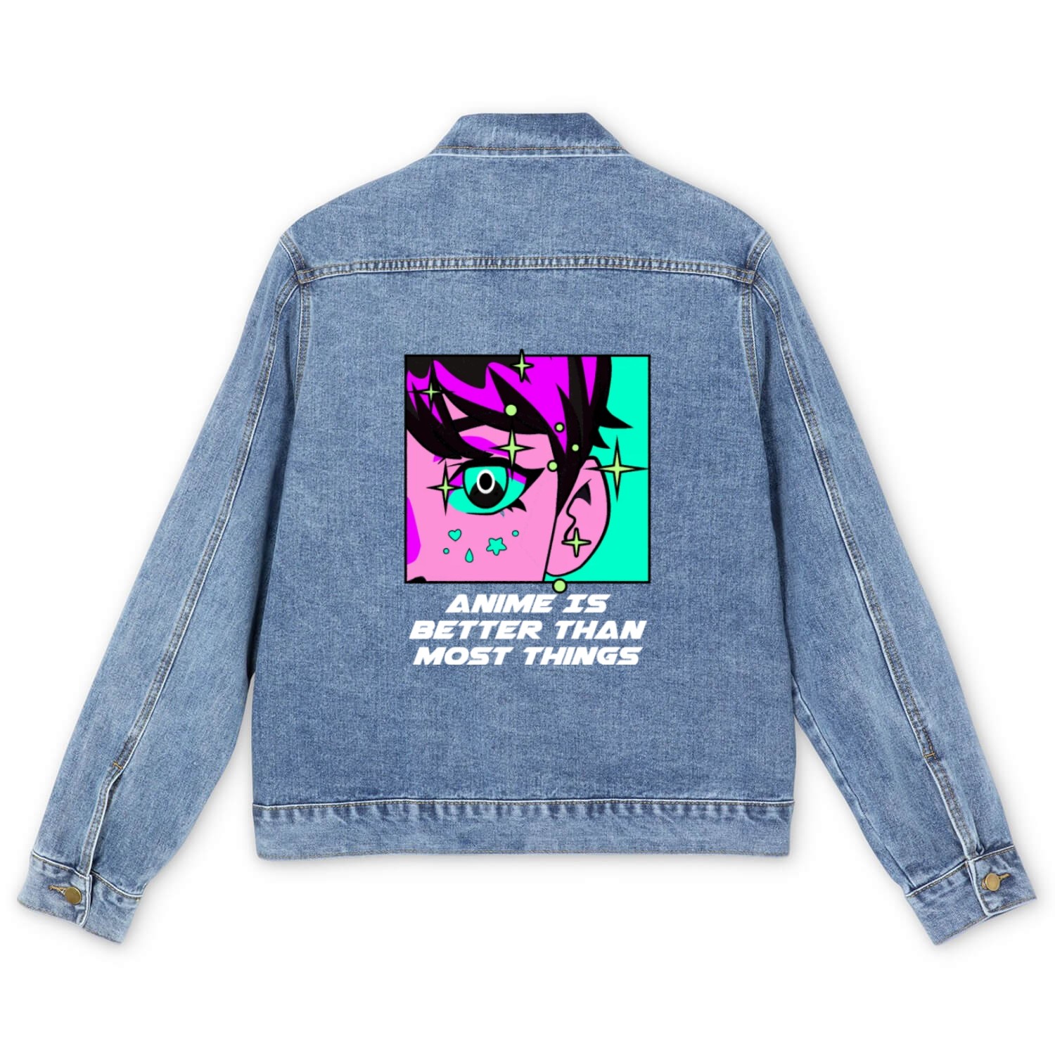 Anime Better Than Most Things Japanese Anime Lover Men's Denim Jackets